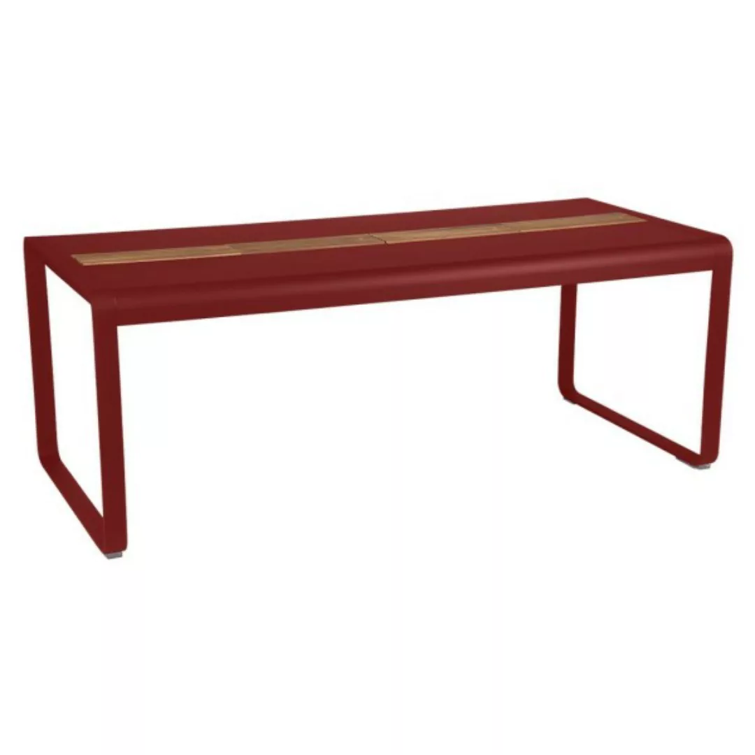 Bellevie Tisch 196 x 90cm mit Aufbewahrung Mohnrot günstig online kaufen