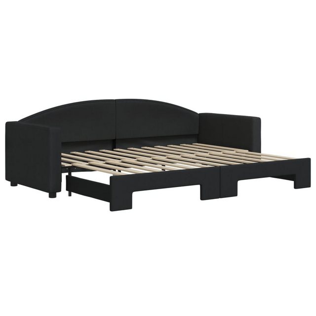 vidaXL Gästebett Gästebett Tagesbett Ausziehbar Schwarz 80x200 cm Stoff Bet günstig online kaufen