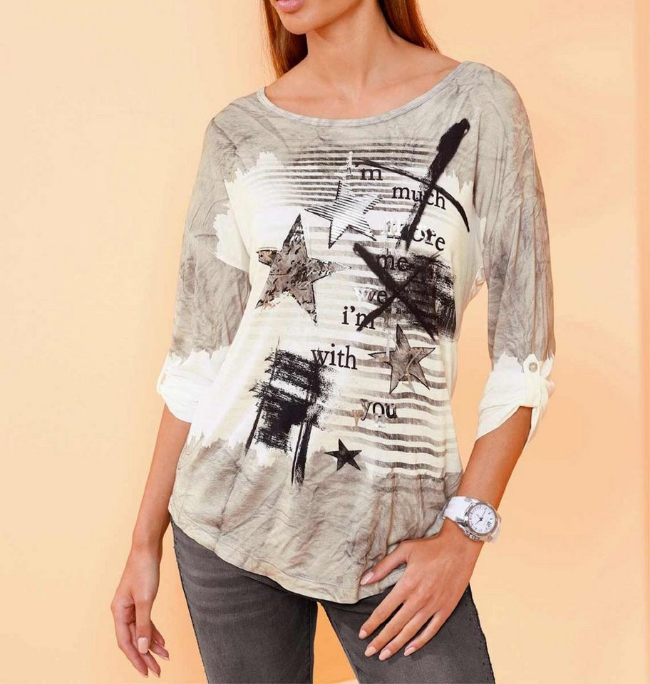 Rick by rick cardona Print-Shirt RICK CARDONA Damen Designer-Oversized-Shir günstig online kaufen