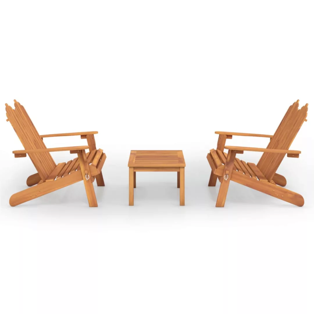 Vidaxl 3-tlg. Garten-lounge-set Adirondack Massivholz Akazie günstig online kaufen