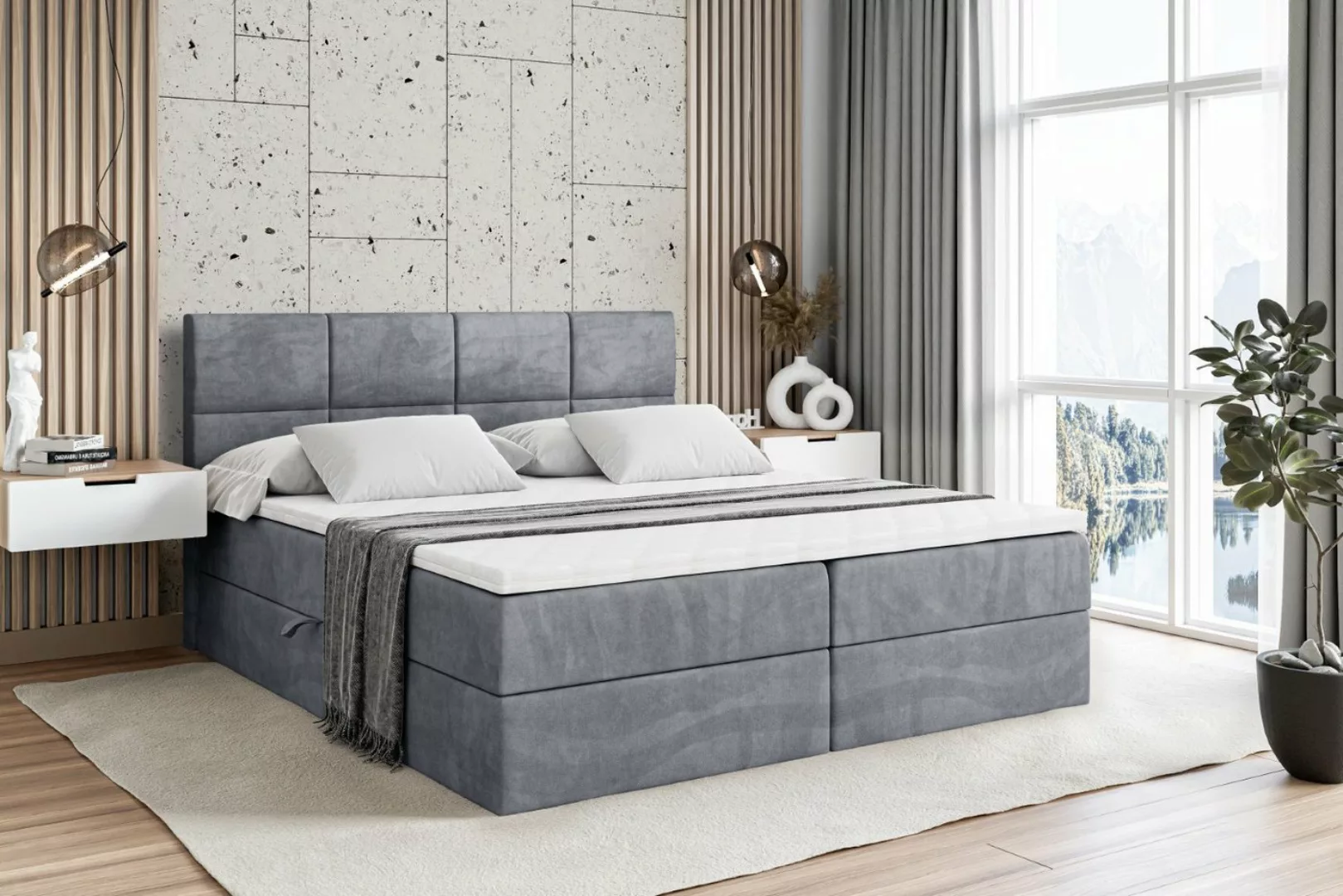 ALTDECOR Boxspringbett ARDENI (Multipocket-Matratze H4, H3 Matratze Bonellf günstig online kaufen