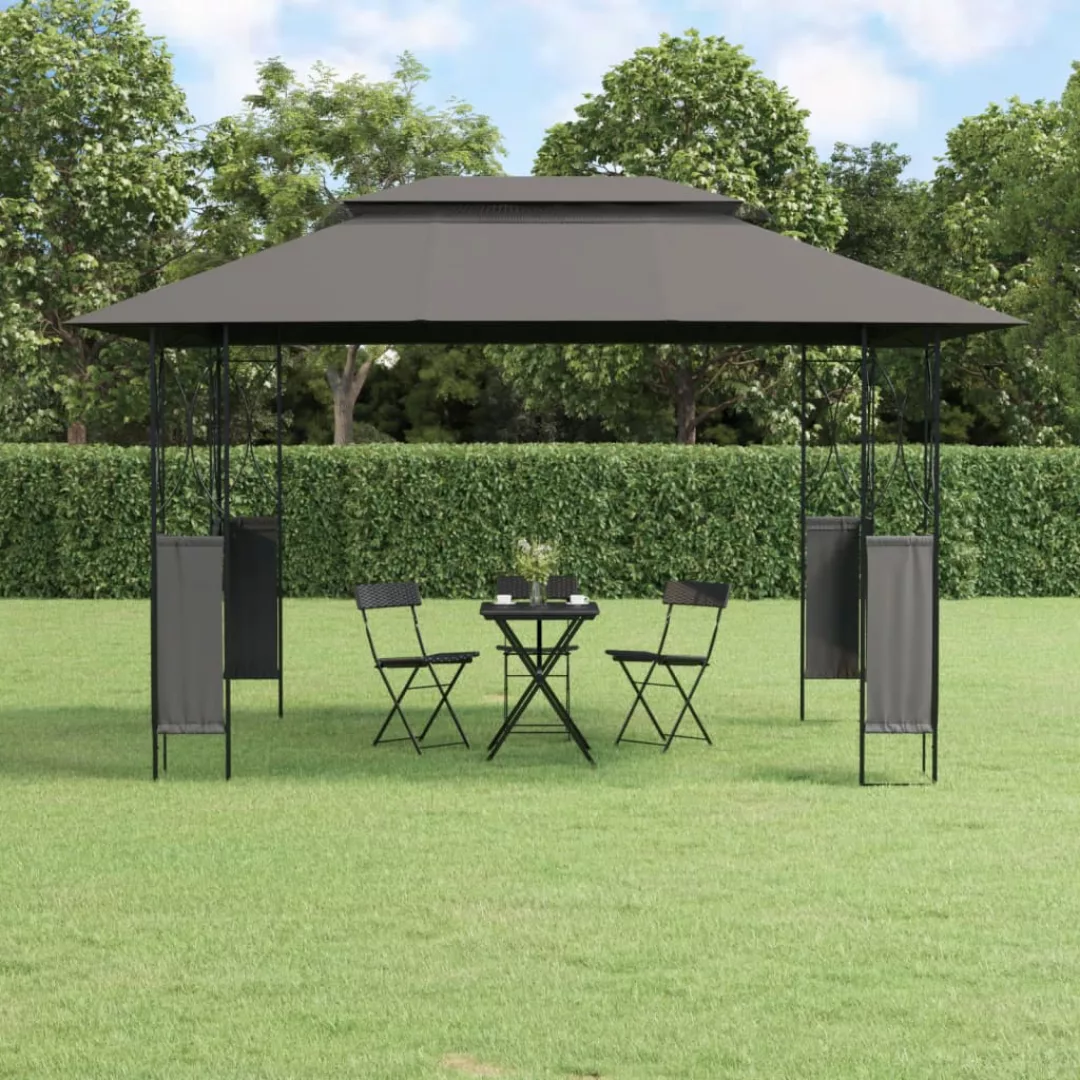 Vidaxl Pavillon Mit Dach Anthrazit 400x300x270 Cm Stahl günstig online kaufen