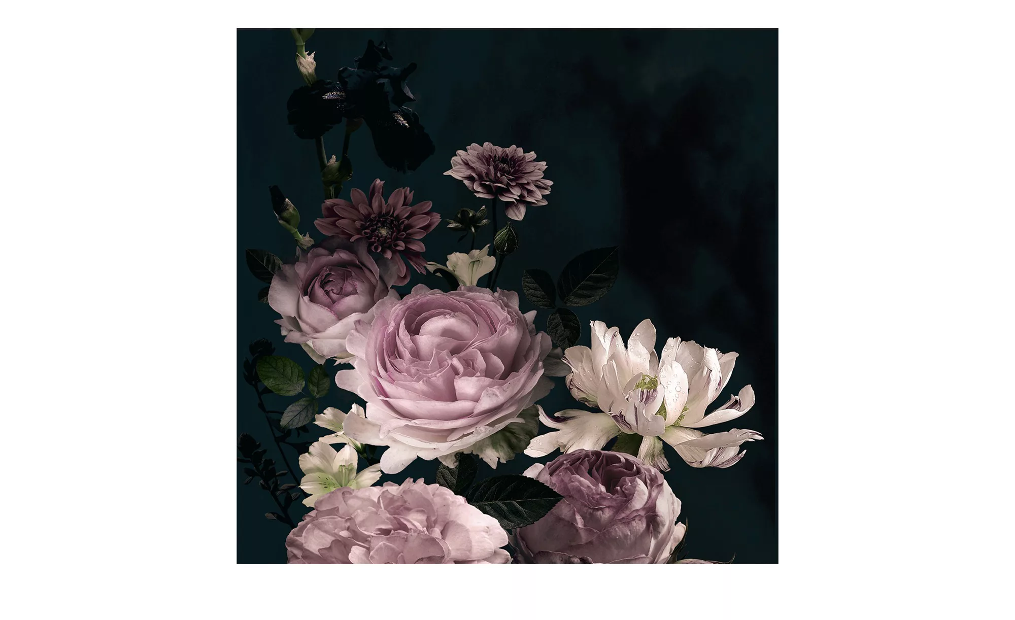 Glasbild 30x30 cm  Baroque Flowers VII - 30 cm - 30 cm - Sconto günstig online kaufen