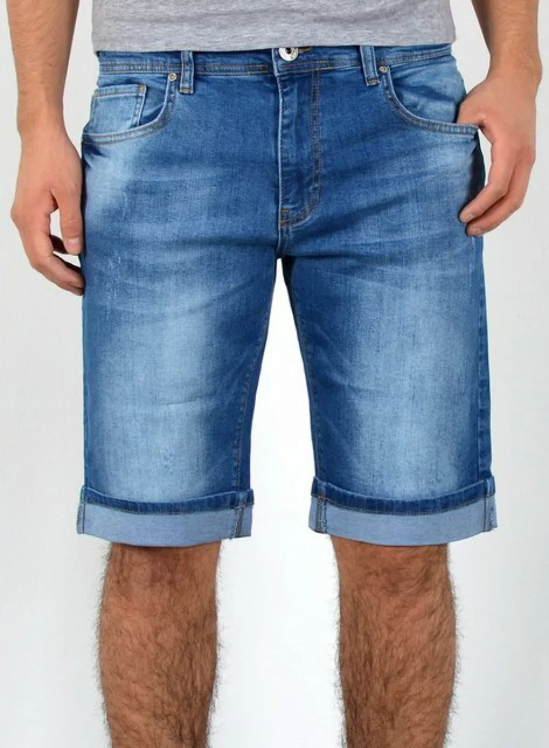 ESRA Jeansshorts Herren kurze Jeanshose mit Stretch Jeans Shorts Hose Herre günstig online kaufen