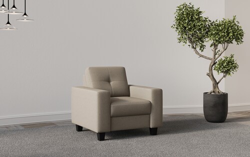 Places of Style Sessel "Varese", Kreuznaht in beige günstig online kaufen