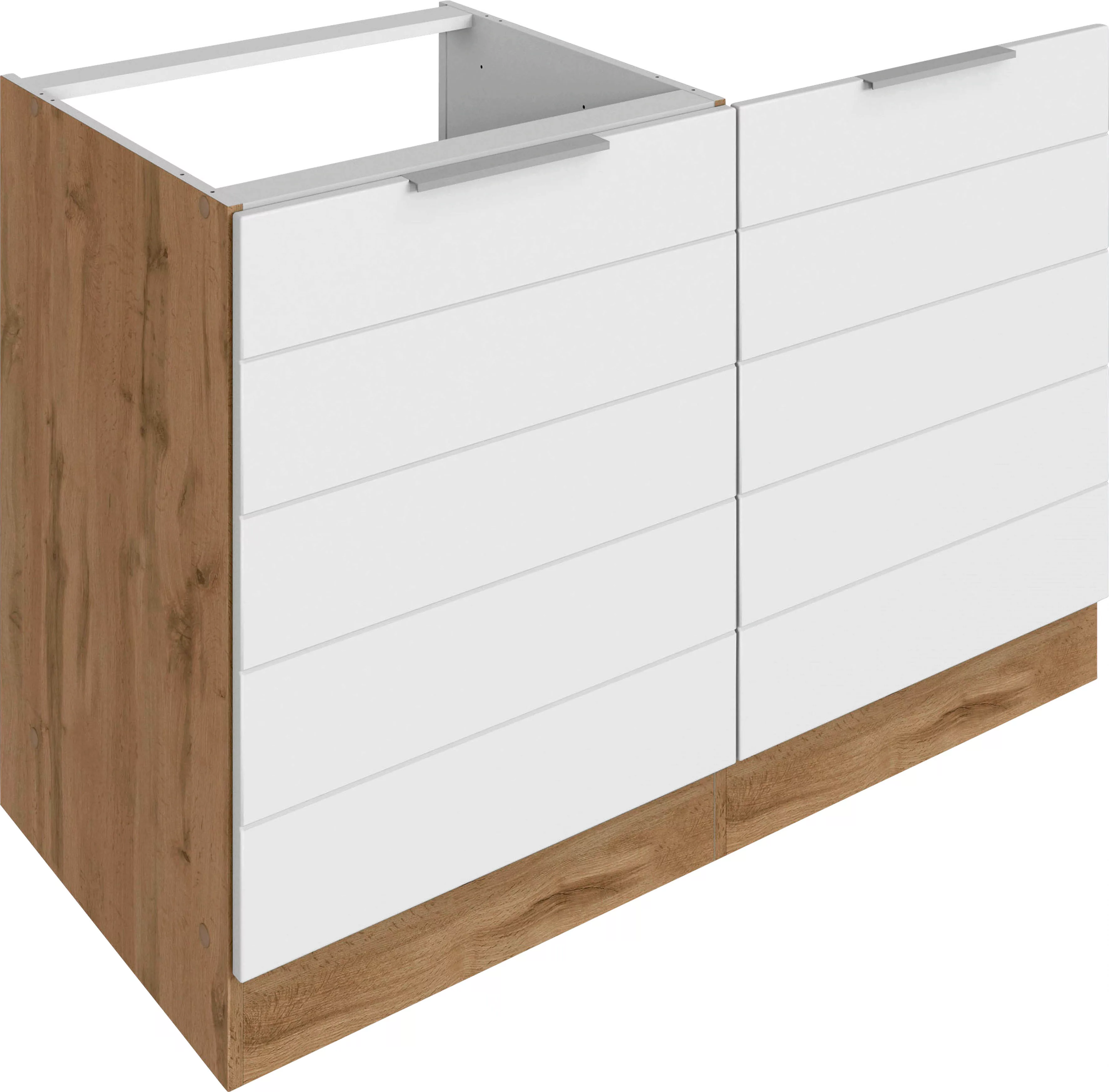 KOCHSTATION Spülenschrank "KS-Luhe", 120 cm breit, hochwertige MDF-Fronten günstig online kaufen