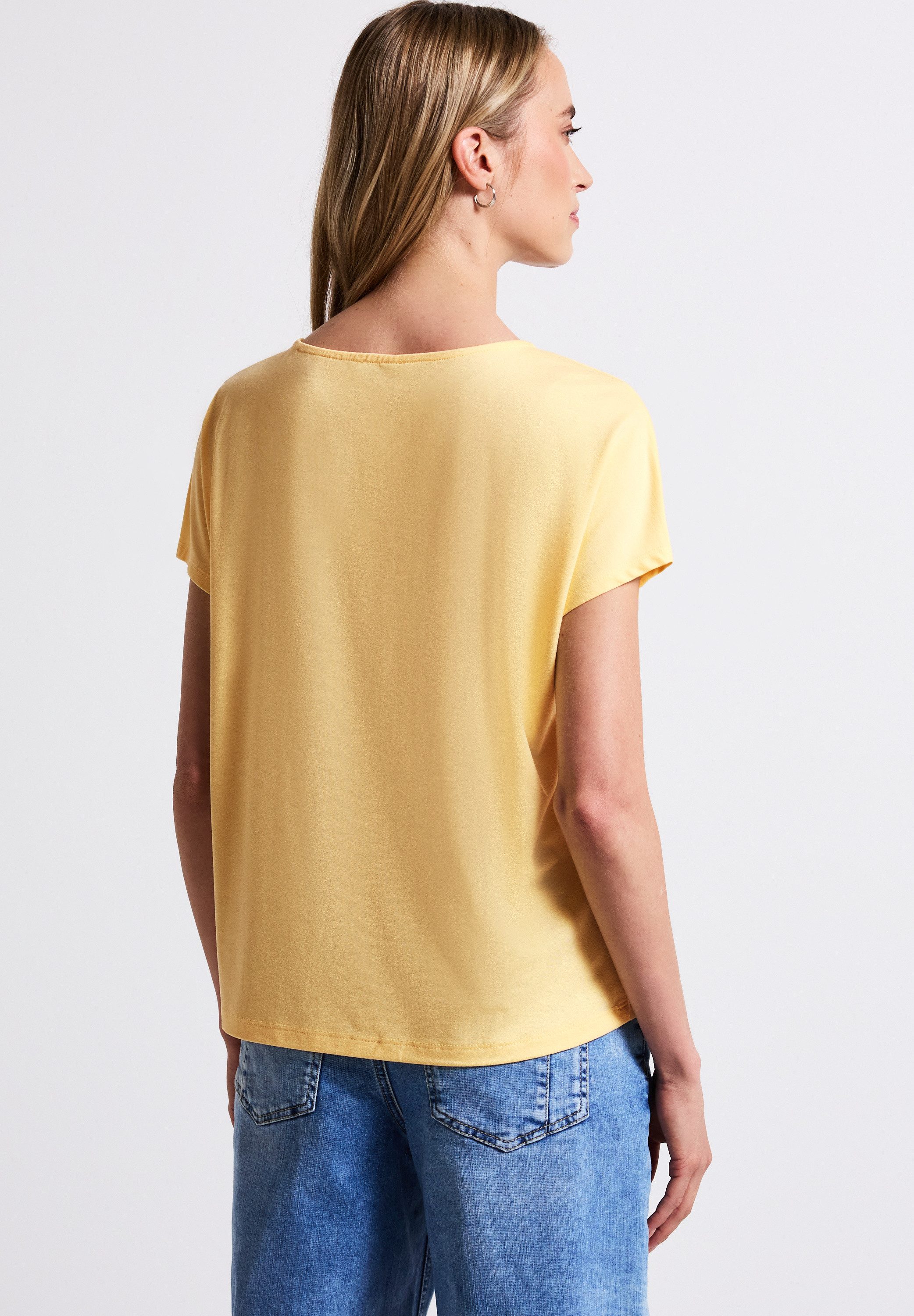 STREET ONE T-Shirt mit Materialmix günstig online kaufen