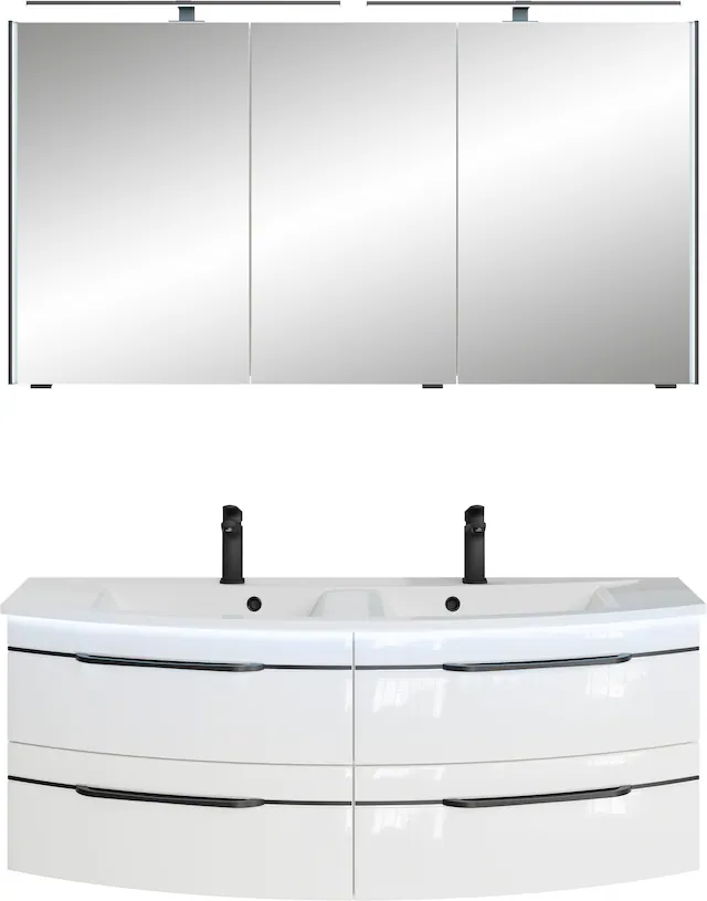 Saphir Badmöbel-Set »Badezimmer-Set 133,2 cm breit, inkl. Türdämpfer, 3 Tür günstig online kaufen