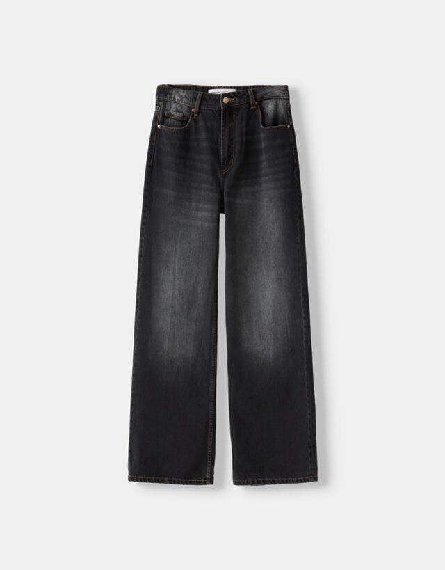 Bershka Jeans Im Baggy-Hosen-Fit Bskteen 10-12 Schwarz günstig online kaufen
