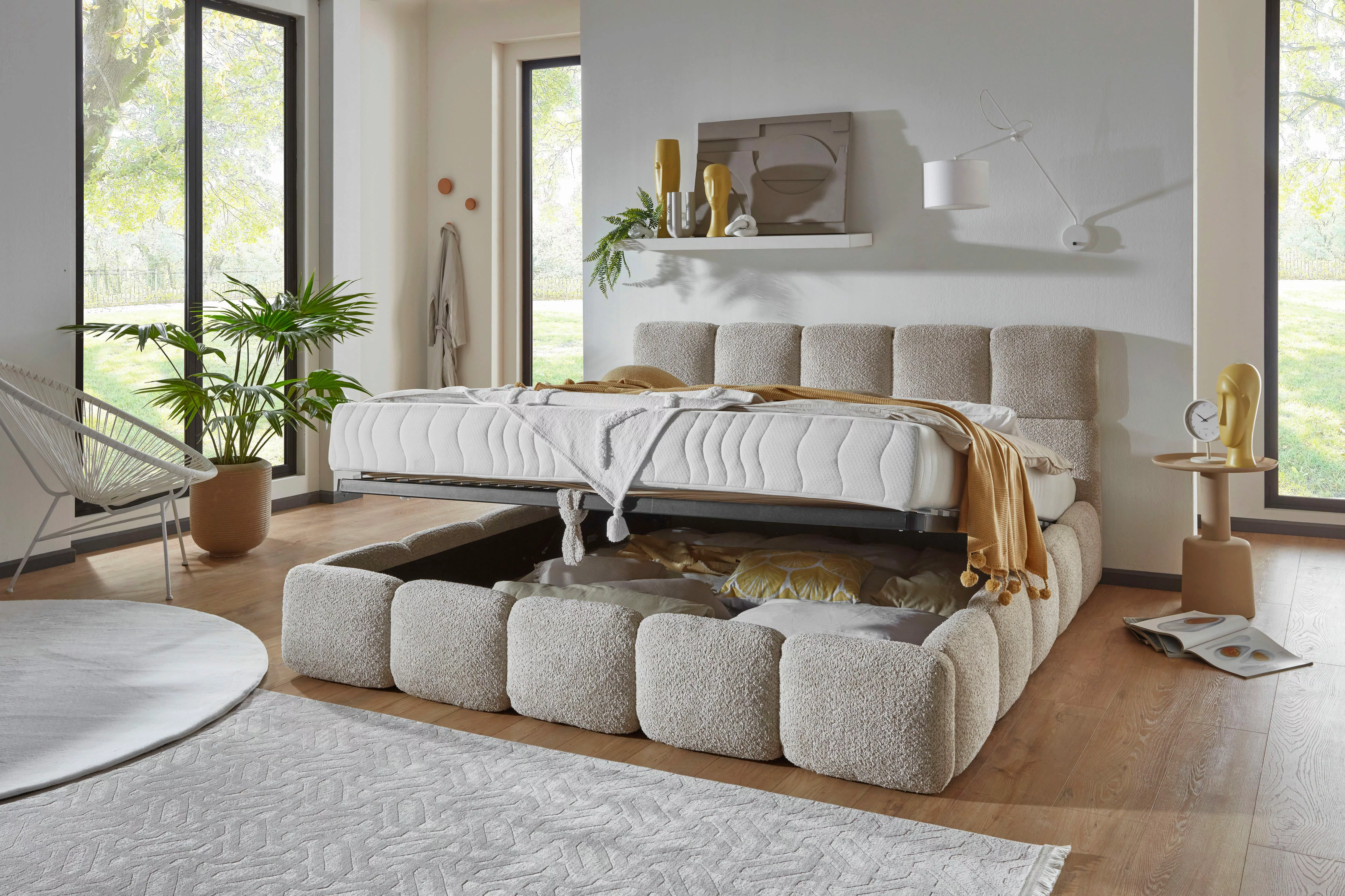 ATLANTIC home collection Polsterbett ""Jane" mit großen Stauraum", luxuriou günstig online kaufen