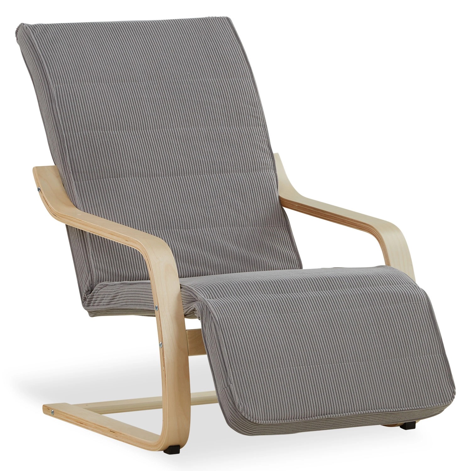 Homestyle4u Relaxsessel in Grau Cord 2636 günstig online kaufen