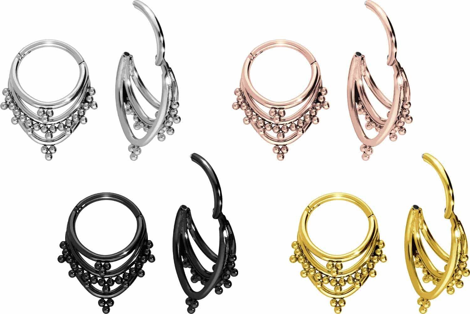 PIERCINGLINE Nasenpiercing Titan Segmentring Clicker 3 günstig online kaufen