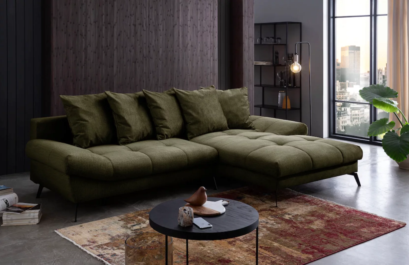 exxpo - sofa fashion Ecksofa "Olmedo, extravagantes Design und toller Sitzk günstig online kaufen