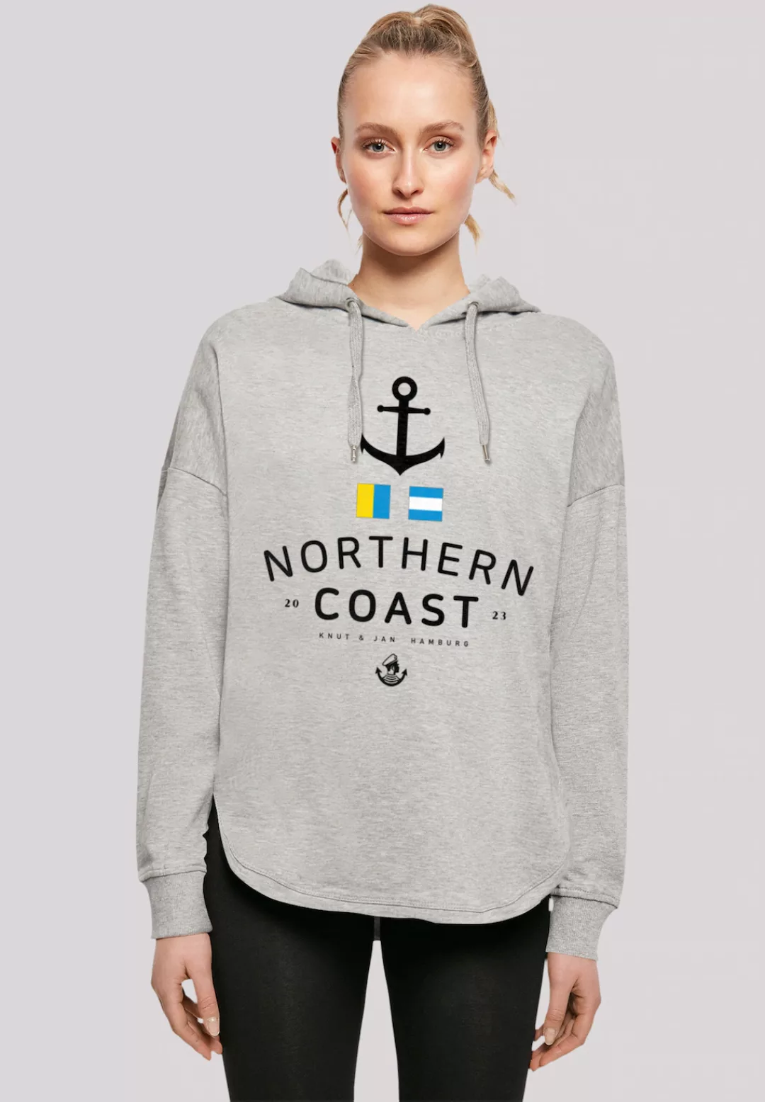 F4NT4STIC Kapuzenpullover "Damen Oversized Hoodie Nordsee Flaggen", Print günstig online kaufen