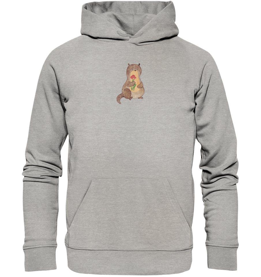 Mr. & Mrs. Panda Hoodie Größe S Otter Blumenstrauß - Heather Grey - Geschen günstig online kaufen