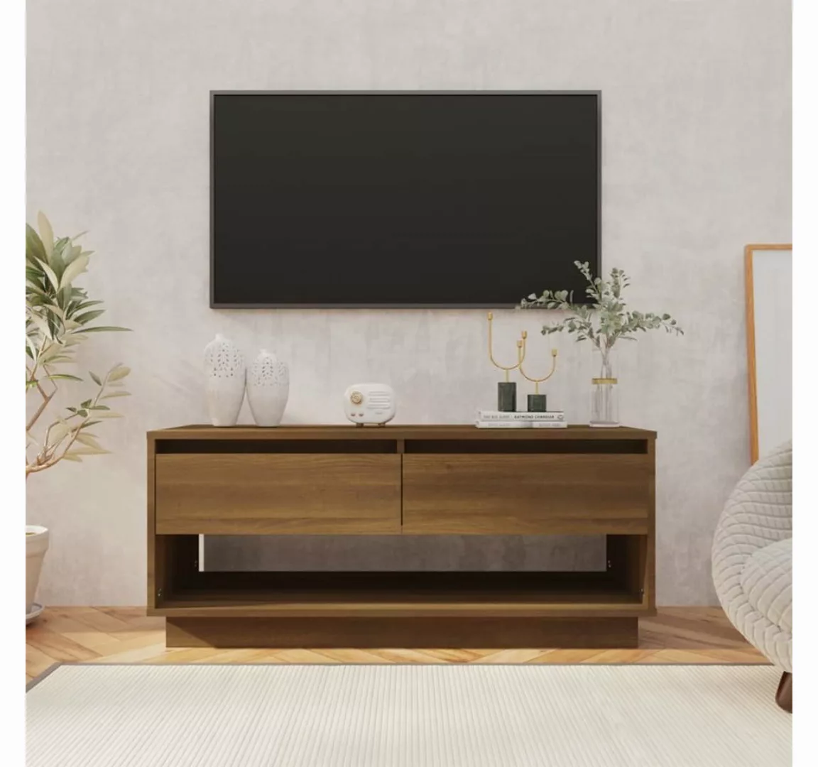 furnicato TV-Schrank Eiche Braun 102x41x44 cm Holzwerkstoff günstig online kaufen