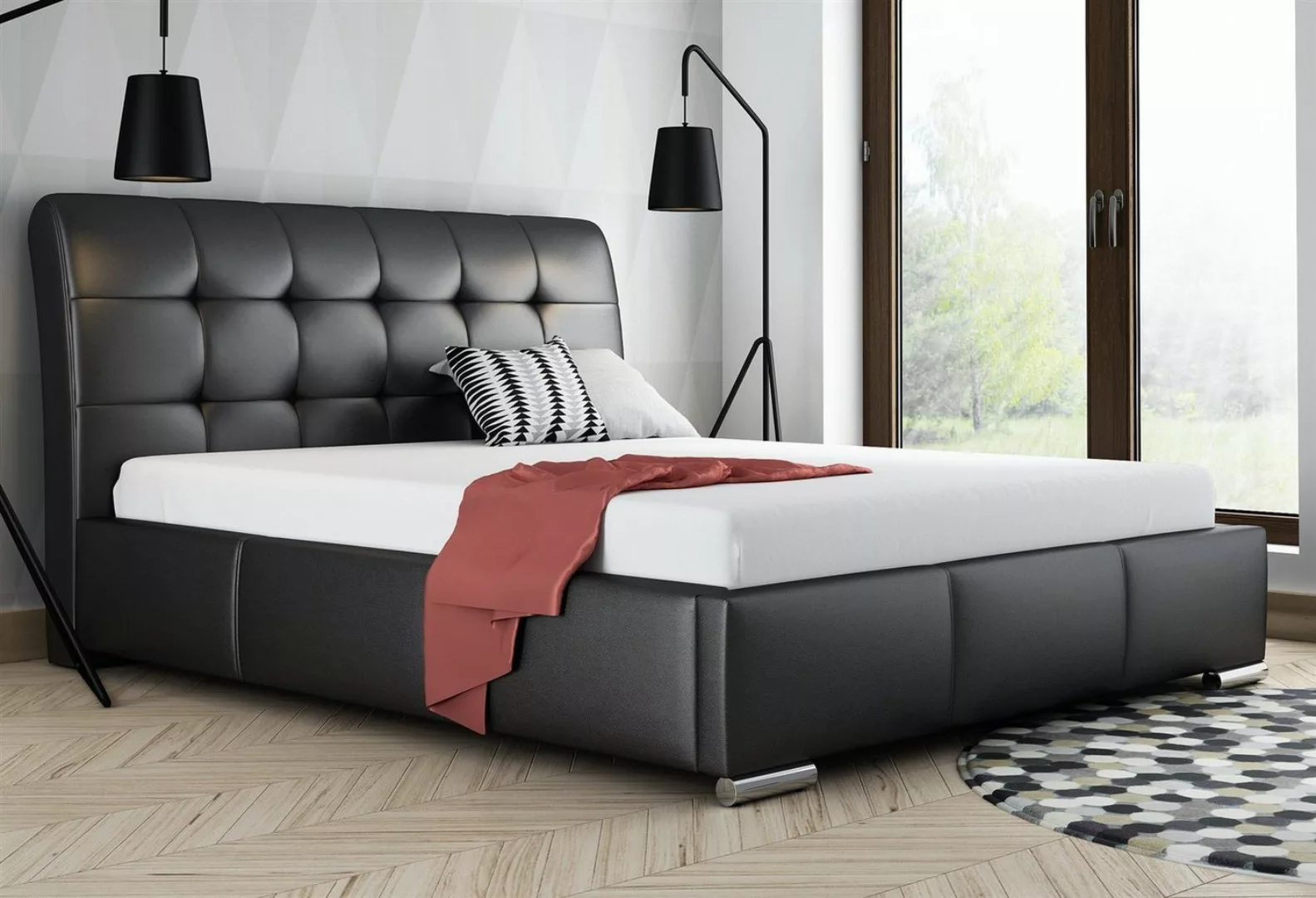 Fun Möbel Polsterbett Polsterbett Schlafzimmerbett MATTIS Komplett-Set in K günstig online kaufen
