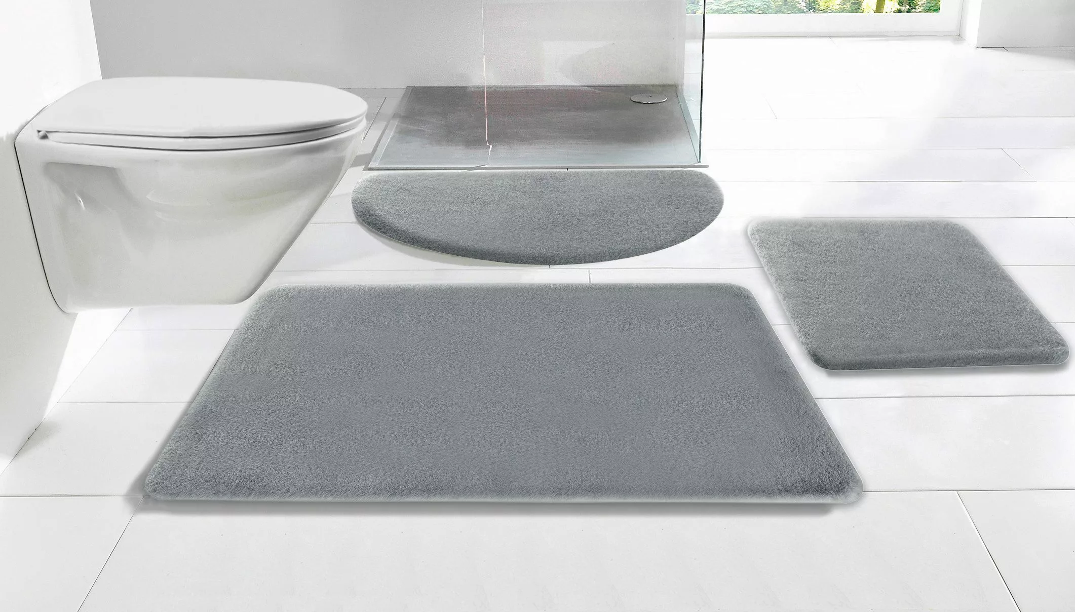 my home Badematte »Valeria, Kaninchenfell-Haptik«, rutschhemmend beschichte günstig online kaufen