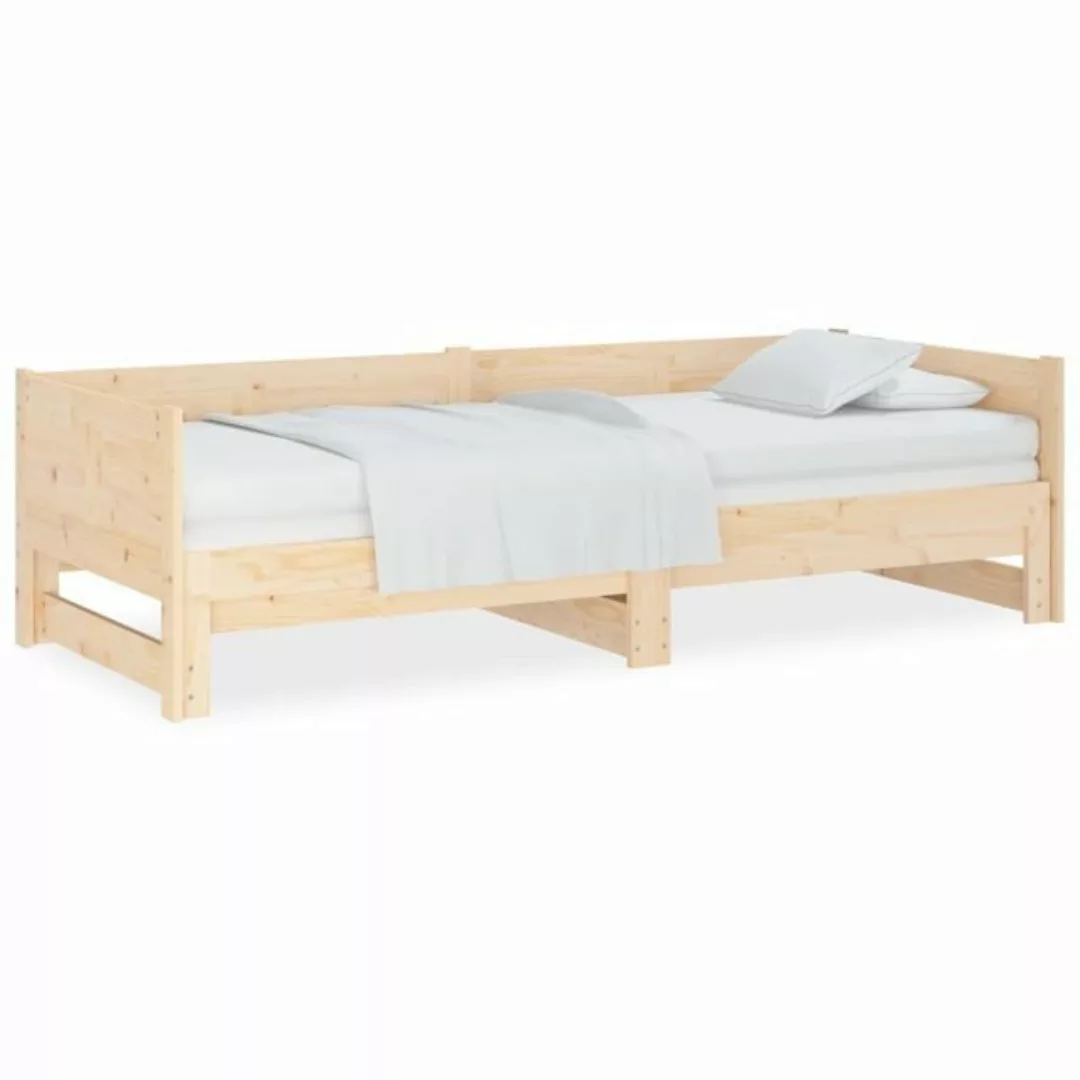 furnicato Bett Ausziehbares Tagesbett Massivholz Kiefer 2x(90x190) cm günstig online kaufen