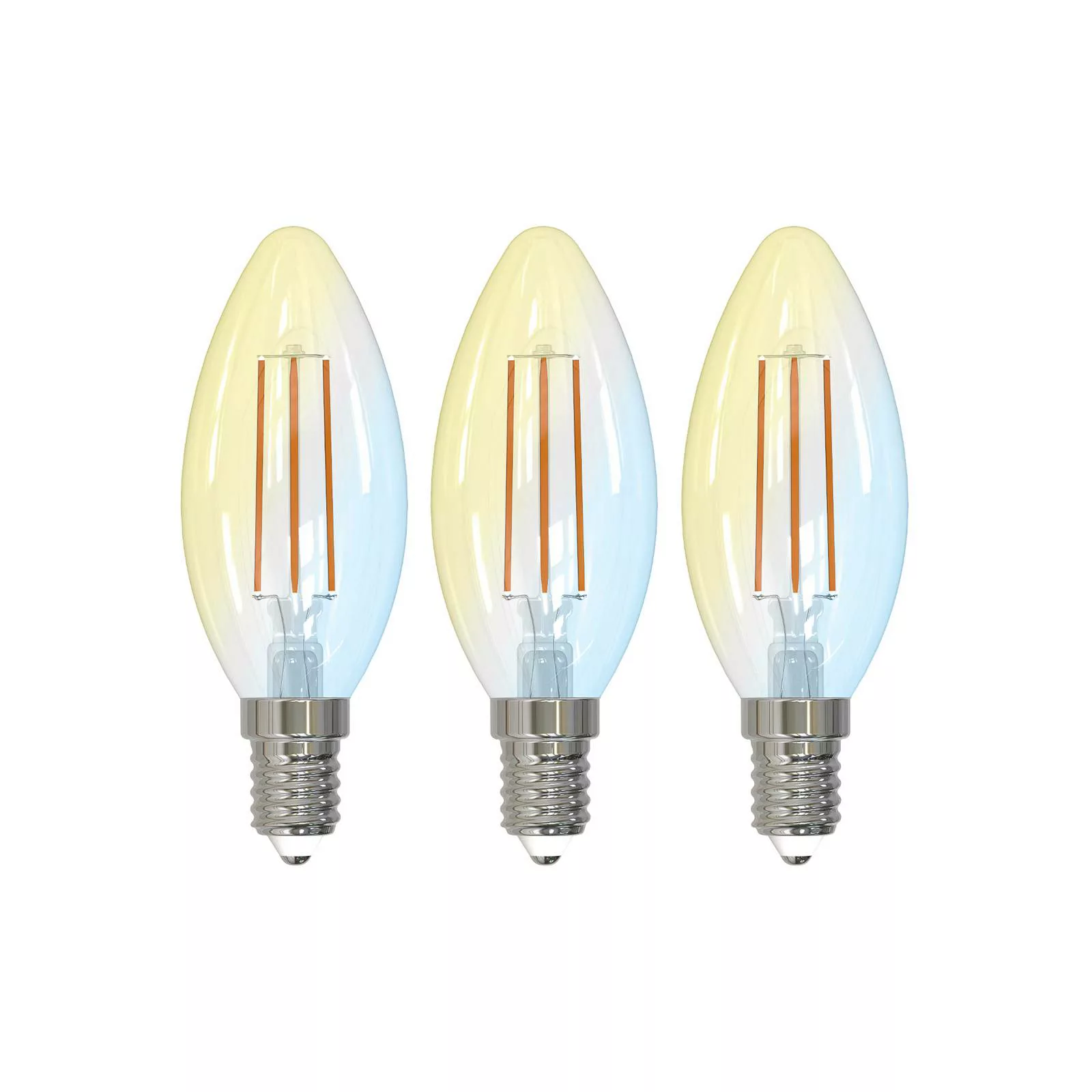 Prios Smart LED-Kerzenlampe 3er-Set E14 4,2W CCT klar Tuya günstig online kaufen