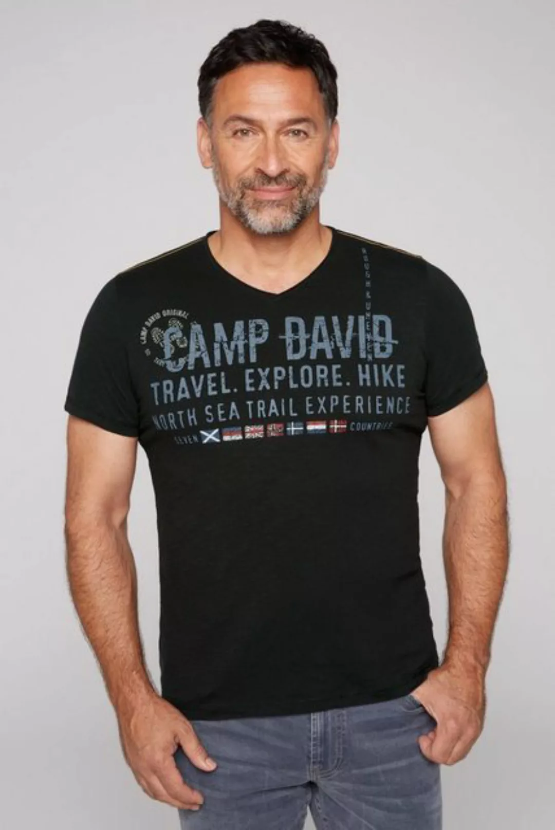 CAMP DAVID T-Shirt T-Shirt NORTH SEA TRAIL Kurzarmshirt (1-tlg) günstig online kaufen