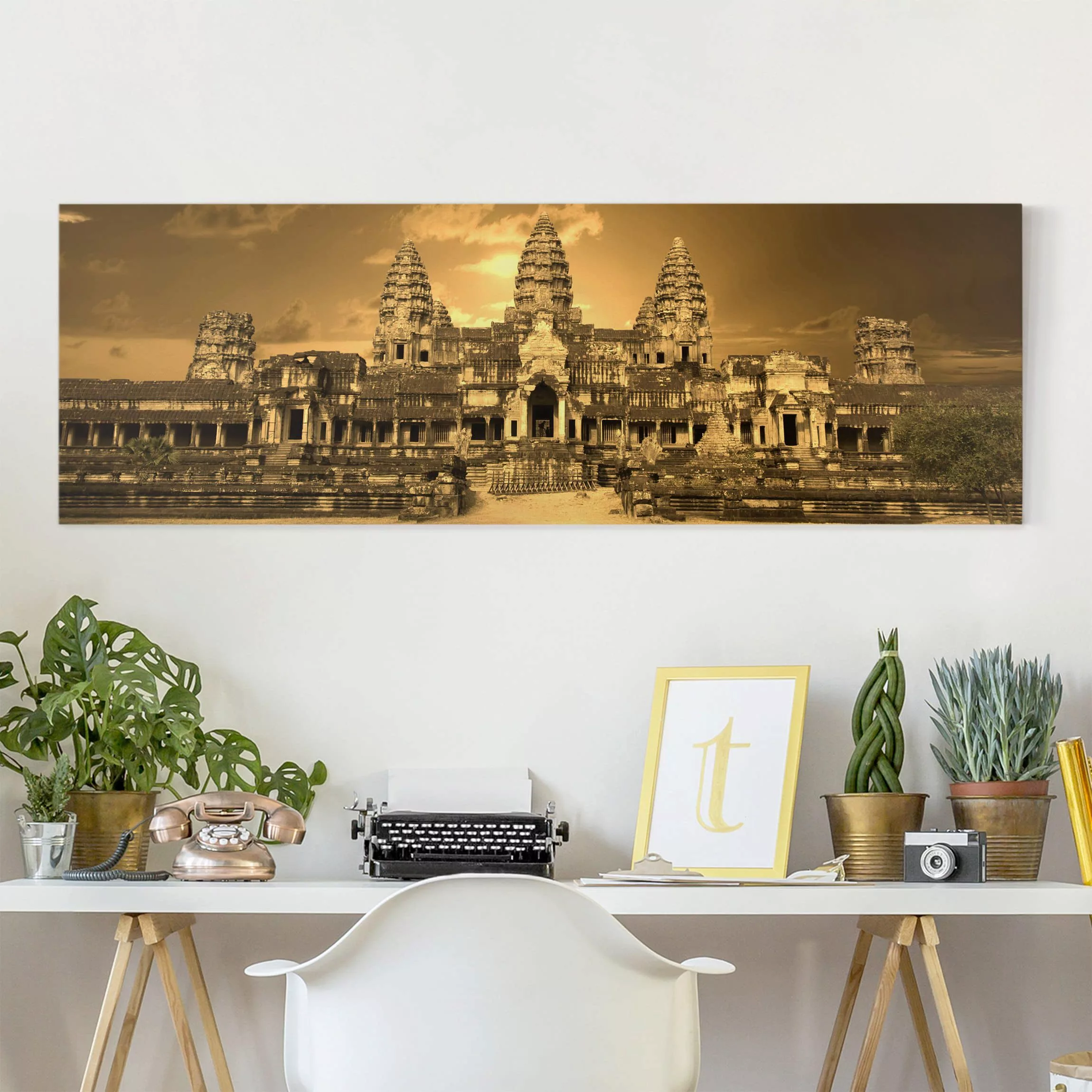 Leinwandbild Architektur & Skyline - Panorama Tempel günstig online kaufen