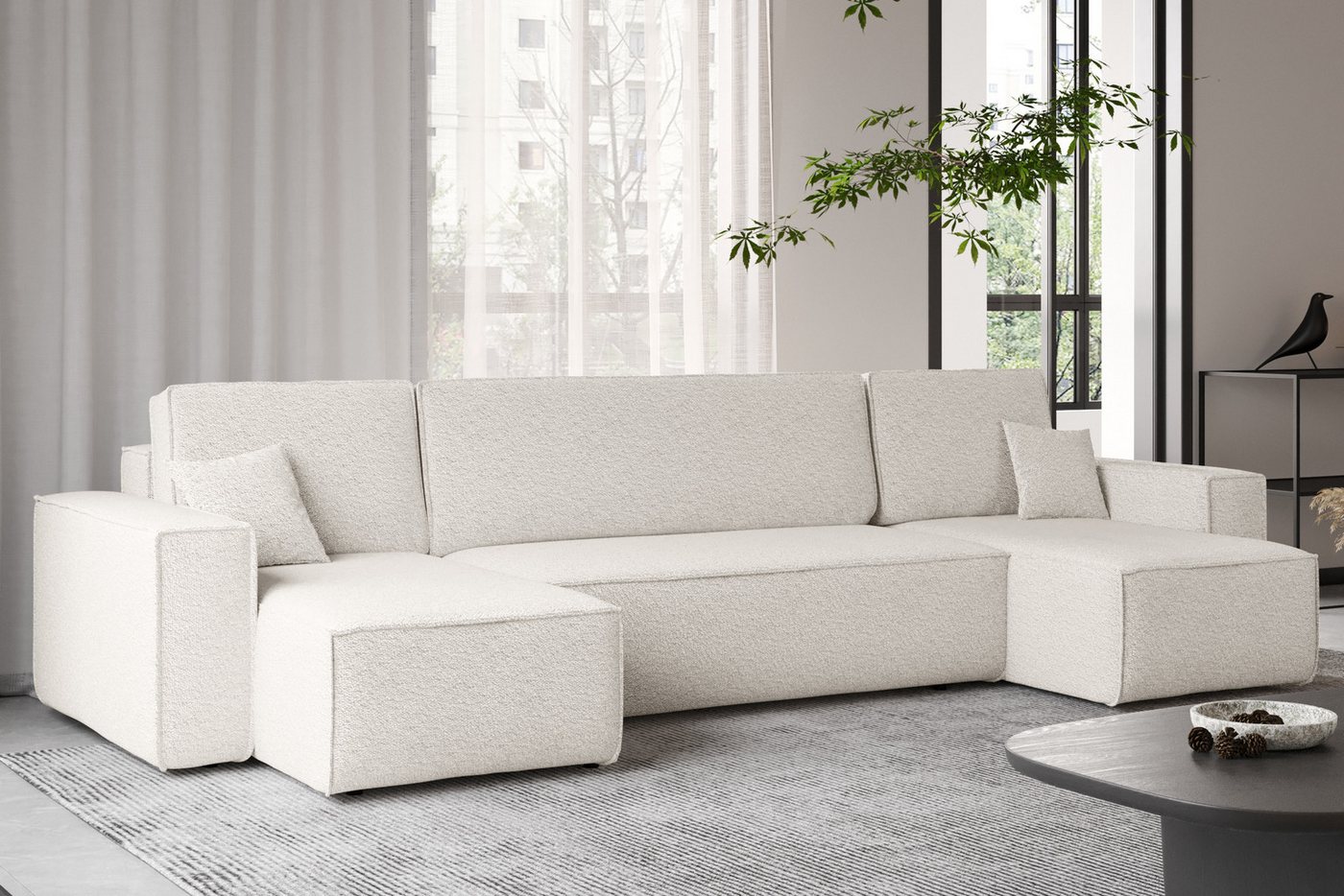 Kaiser Möbel Ecksofa mit schlaffunktion und bettkasten, Couch U-form BEST s günstig online kaufen