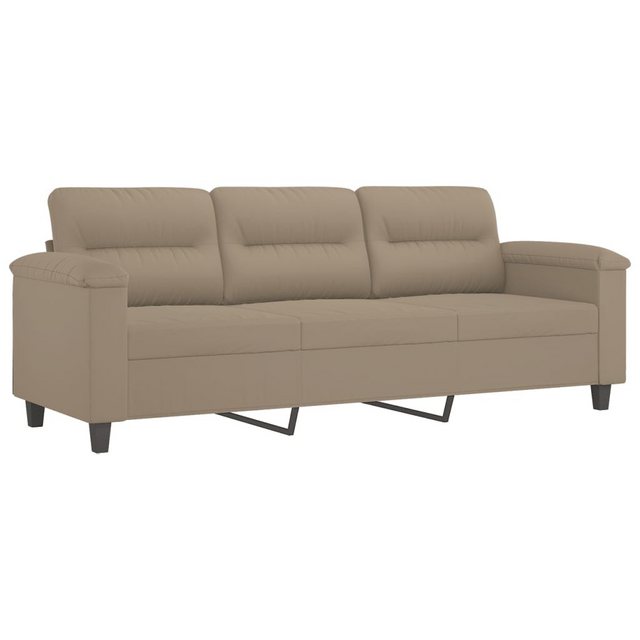 vidaXL Sofa, 3-Sitzer-Sofa Taupe 180 cm Mikrofasergewebe günstig online kaufen