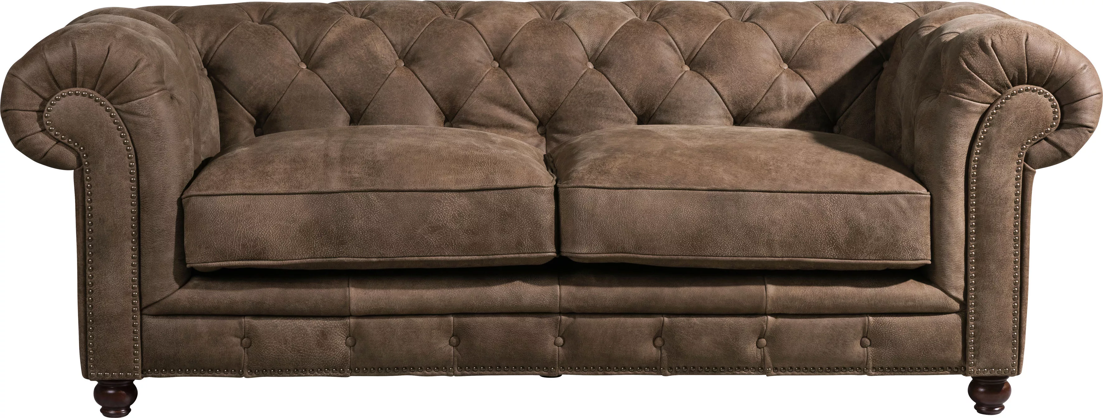 Max Winzer® Chesterfield-Sofa »Old England«, 2,5-Sitzer Ledersofa mit Knopf günstig online kaufen