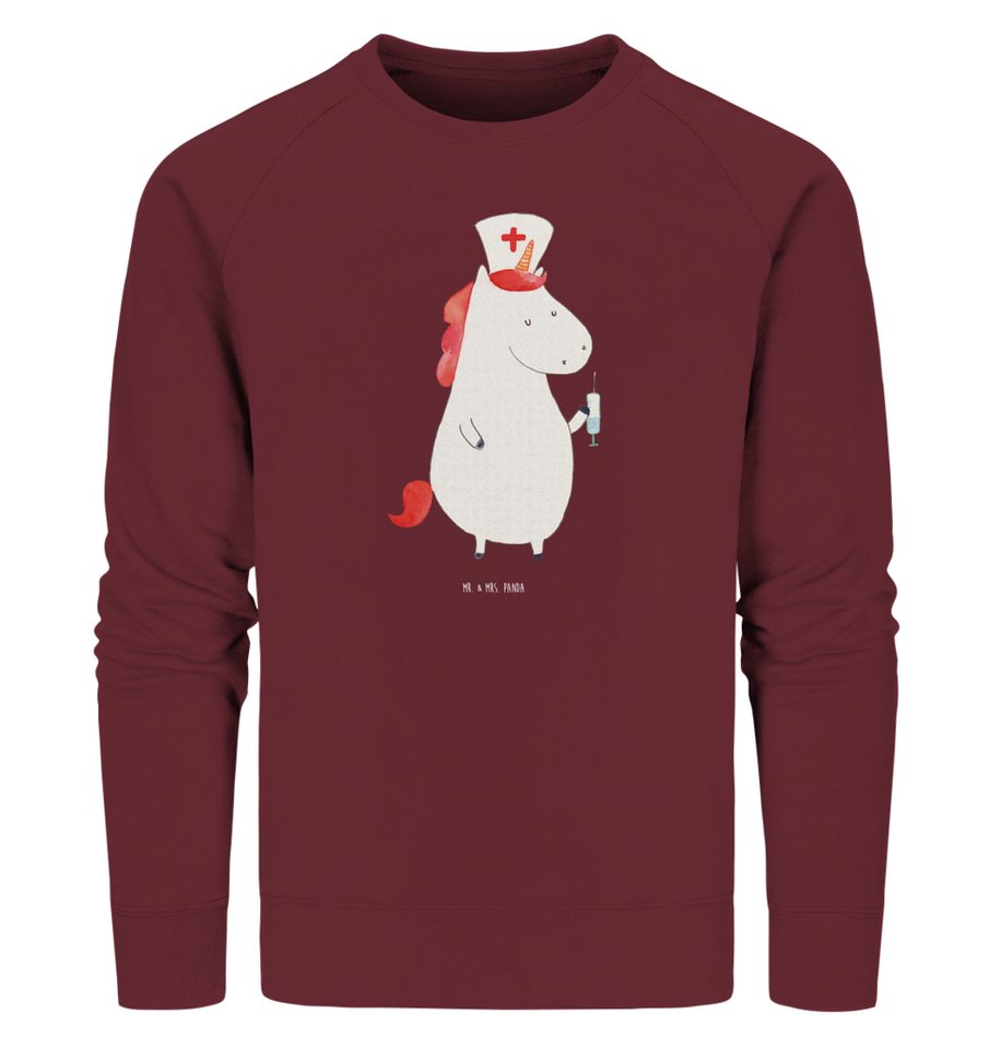 Mr. & Mrs. Panda Longpullover Größe S Einhorn Krankenschwester - Burgundy - günstig online kaufen