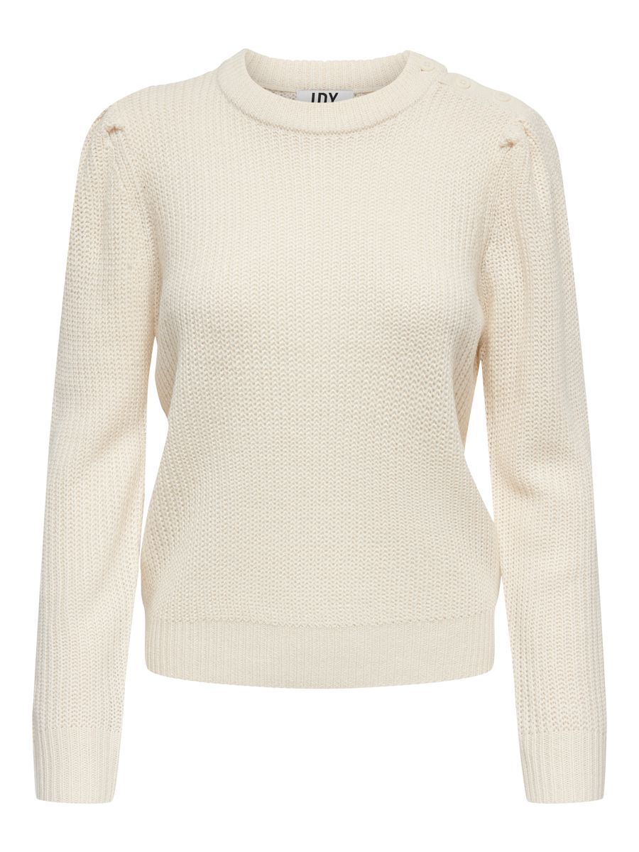 ONLY Geknöpfter Strickpullover Damen White günstig online kaufen