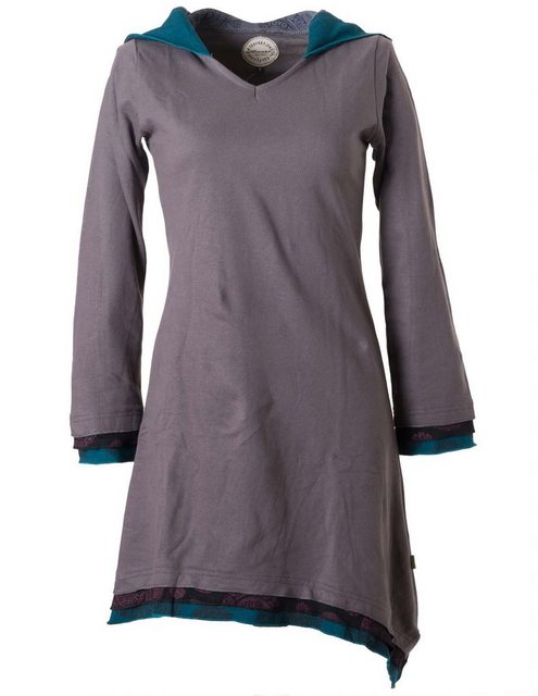 Vishes Midikleid Asymmetrisches Lagenlook Kleid mit Zipfelkapuze Ethno, Hip günstig online kaufen