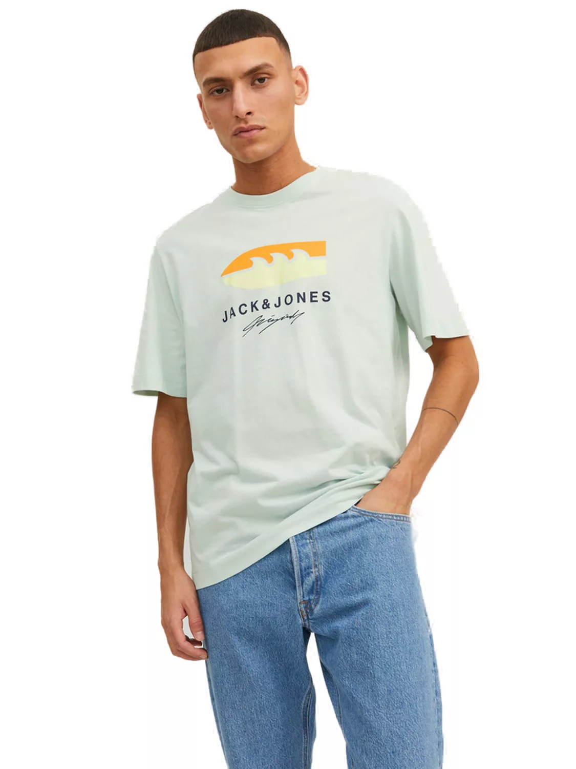 Jack & Jones Herren Rundhals T-Shirt JORTULUM LOGO- Regular Fit günstig online kaufen