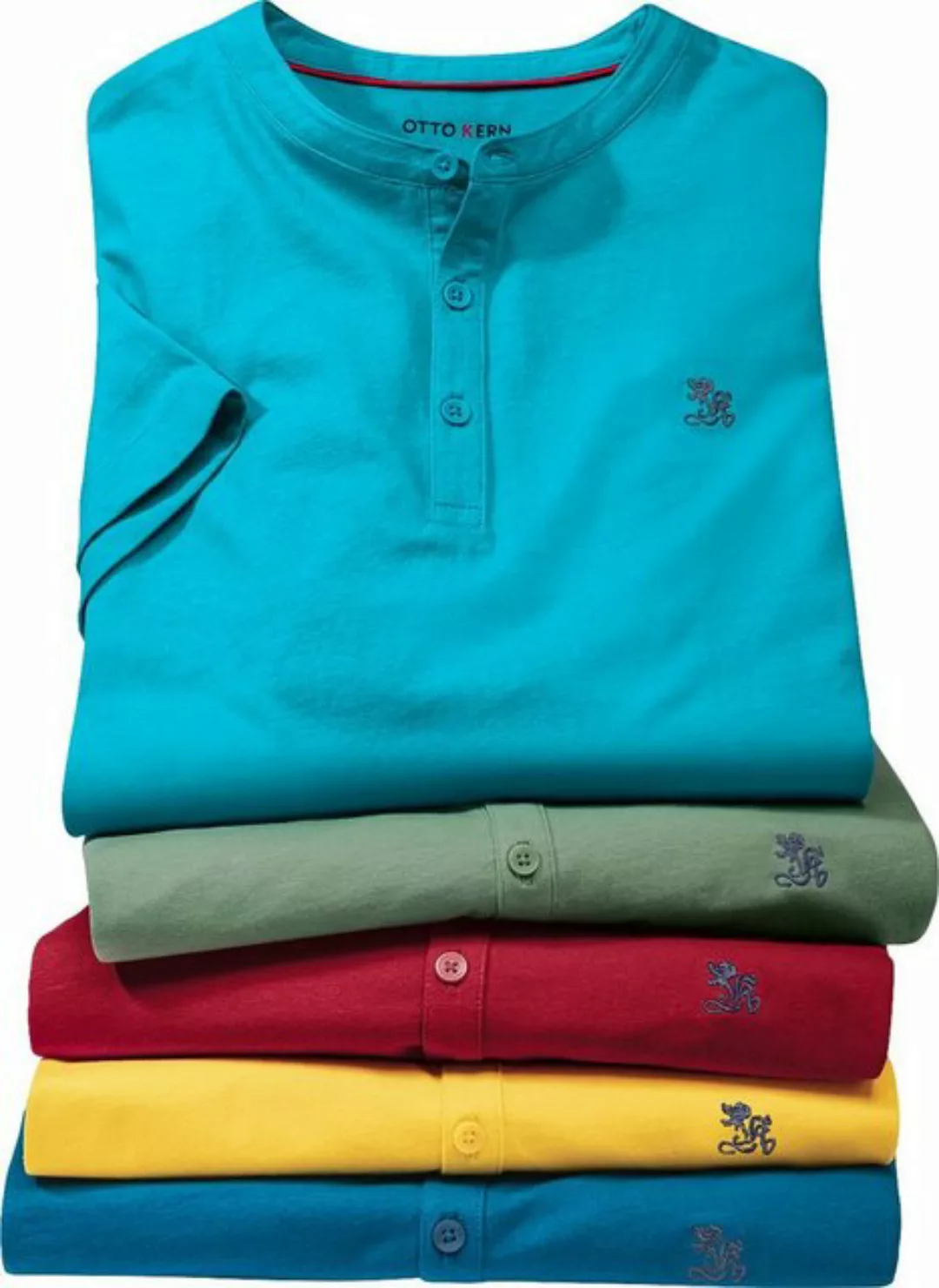 Otto Kern Kurzarmshirt (5er-Pack) aus 100% Baumwolle, formstabile, farbsatt günstig online kaufen