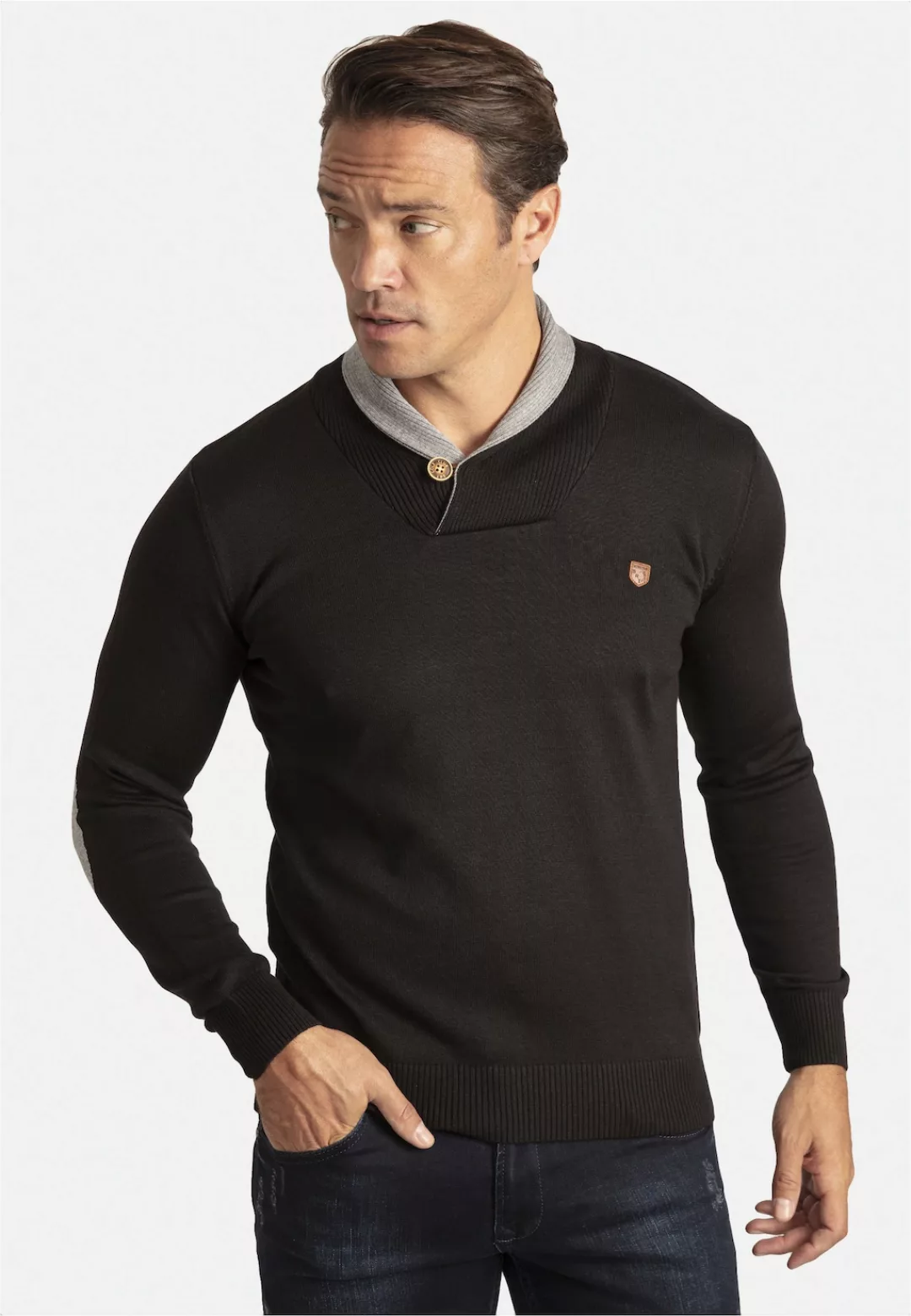 SIR RAYMOND TAILOR Strickpullover "Erasmo", mit gemütlichem Stehkragen günstig online kaufen