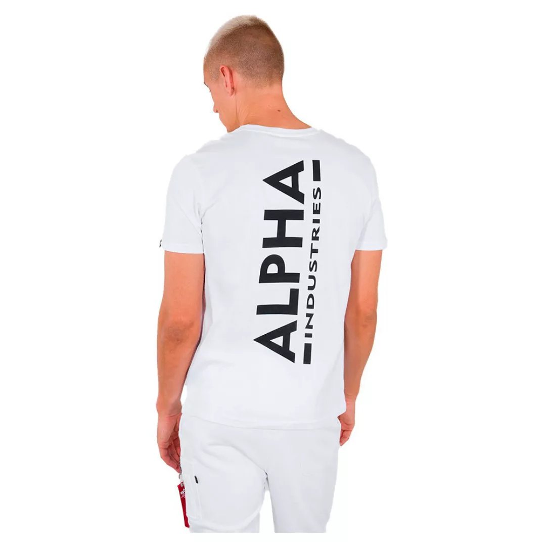 Alpha Industries Backprint Kurzärmeliges T-shirt XL White günstig online kaufen
