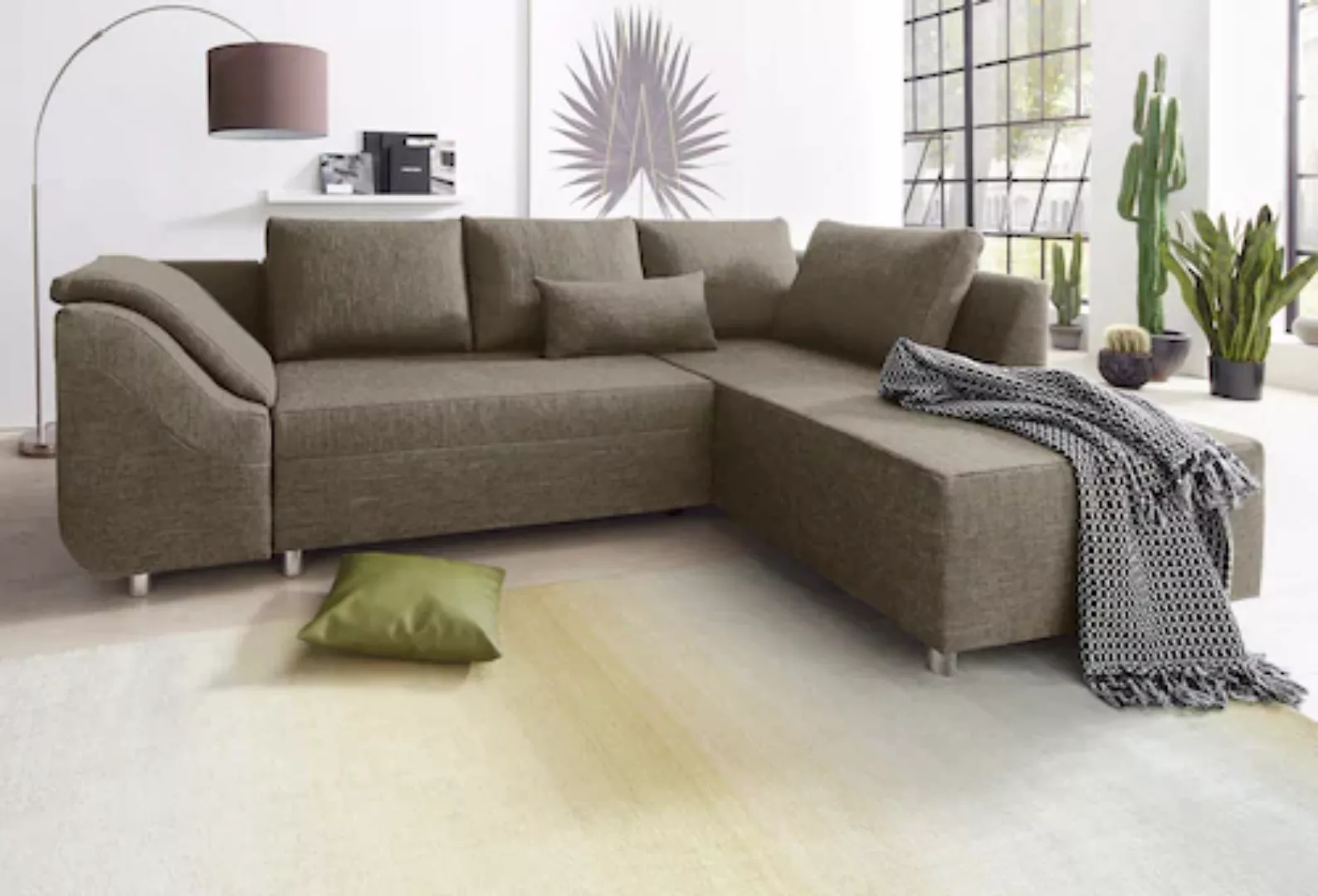 COLLECTION AB Ecksofa Sally L-Form, mit und ohne Bettfunktion, inklusive lo günstig online kaufen