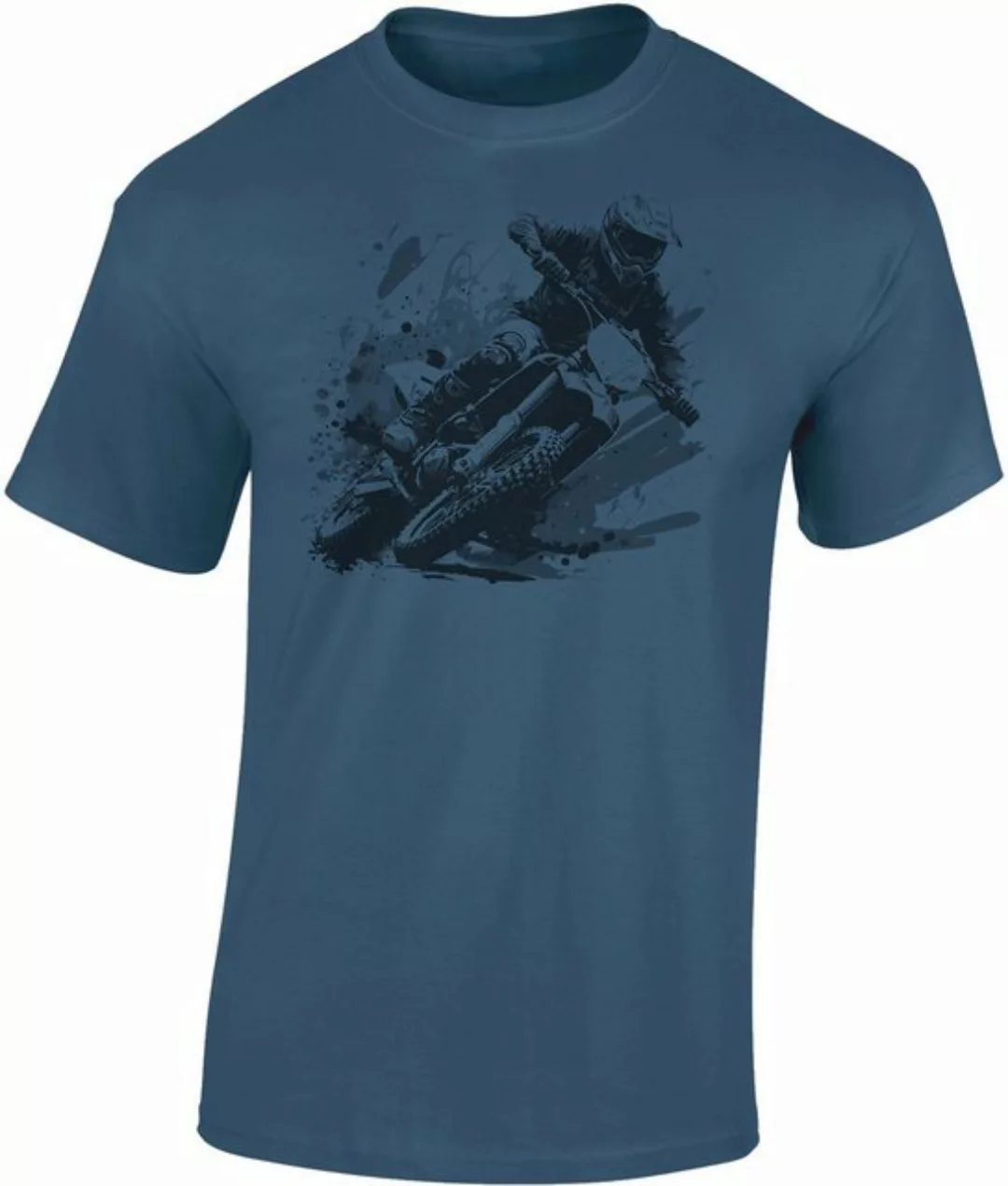 Baddery Print-Shirt Motocross T-Shirt: "Dirt Rush" - Motorrad Biker T-Shirt günstig online kaufen