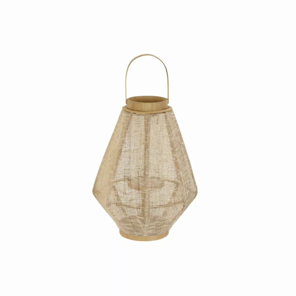 Lanterne Dkd Home Decor Kristall Braun Leinen Bambus (37 X 37 X 62 Cm) günstig online kaufen