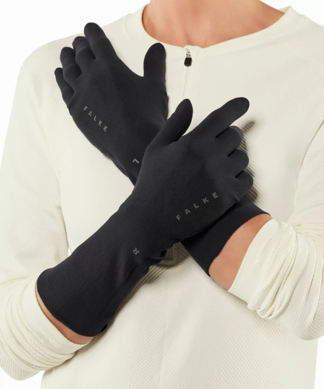 FALKE Handschuhe, L-XL, Schwarz, Uni, 37651-300003 günstig online kaufen