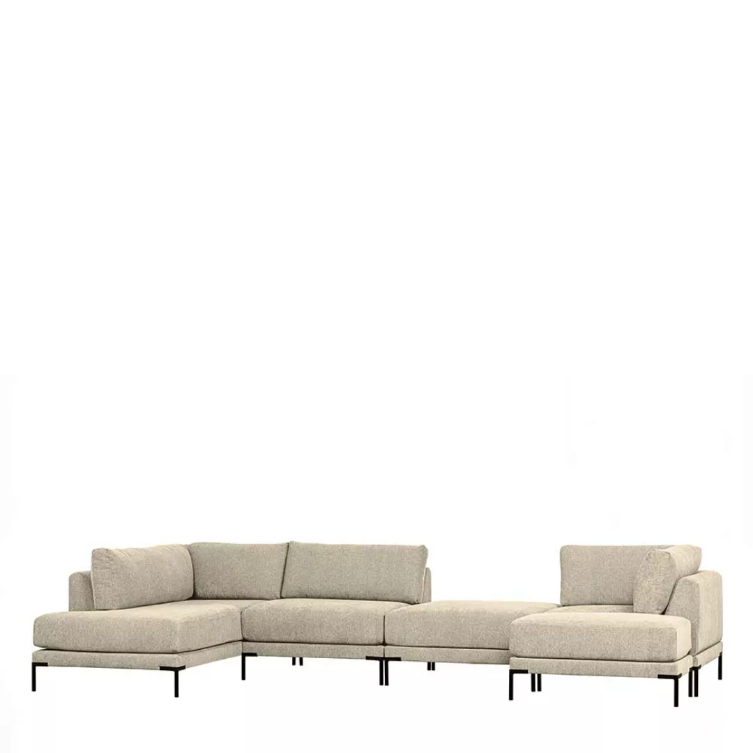 Sofa Kombination 5-teilig in Beige fünf Sitzplätzen (fünfteilig) günstig online kaufen