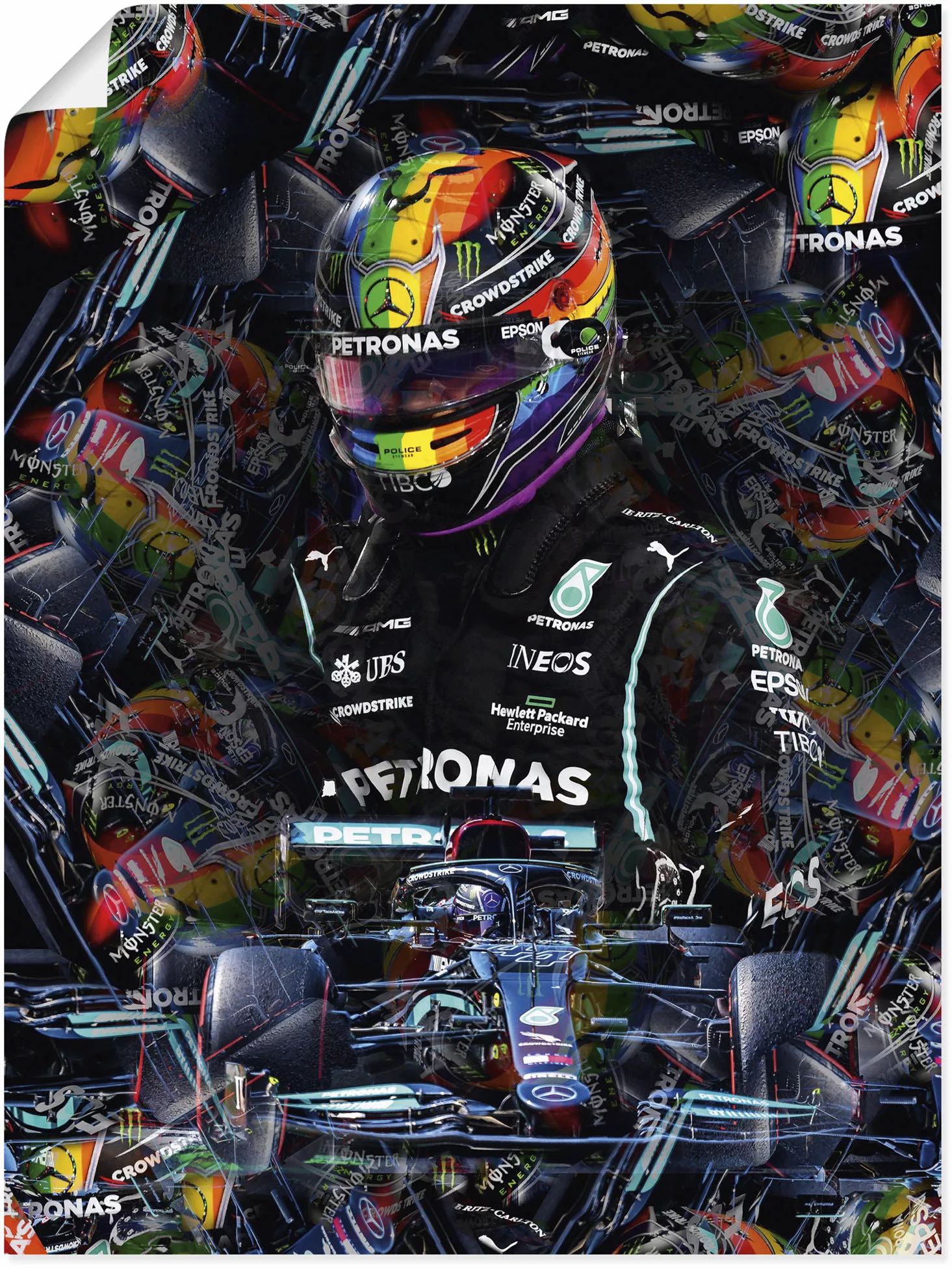 Artland Wandbild "Sir Lewis Hamilton Motorsportlegende", Bilder von Männern günstig online kaufen