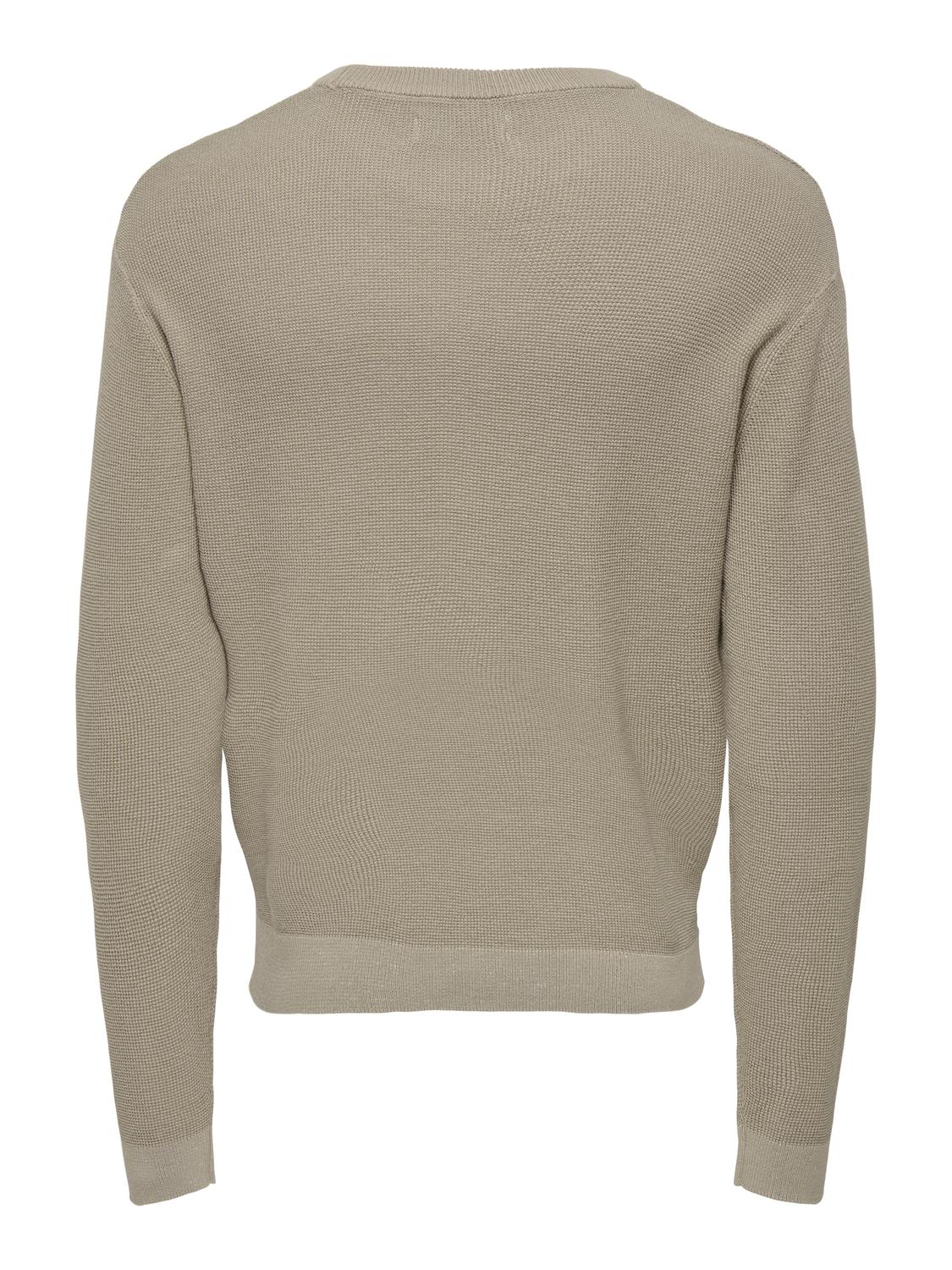 ONLY & SONS Rundhalspullover ONSTONY DS 12 LS WAFFLE CREW KNIT günstig online kaufen