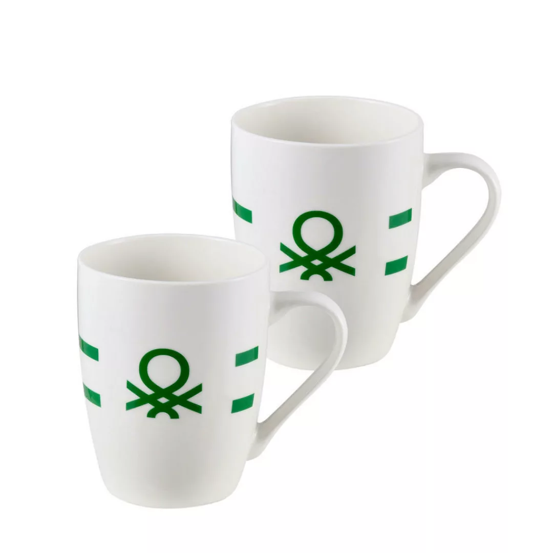 BENETTON Kaffeebecherset Rainbow grün Keramik günstig online kaufen