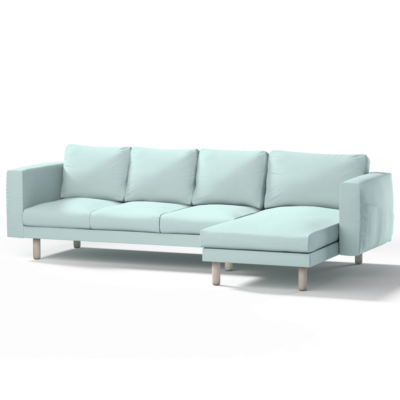 Bezug für Norsborg 4-Sitzer Sofa mit Recamiere, hellblau, Norsborg Bezug fü günstig online kaufen