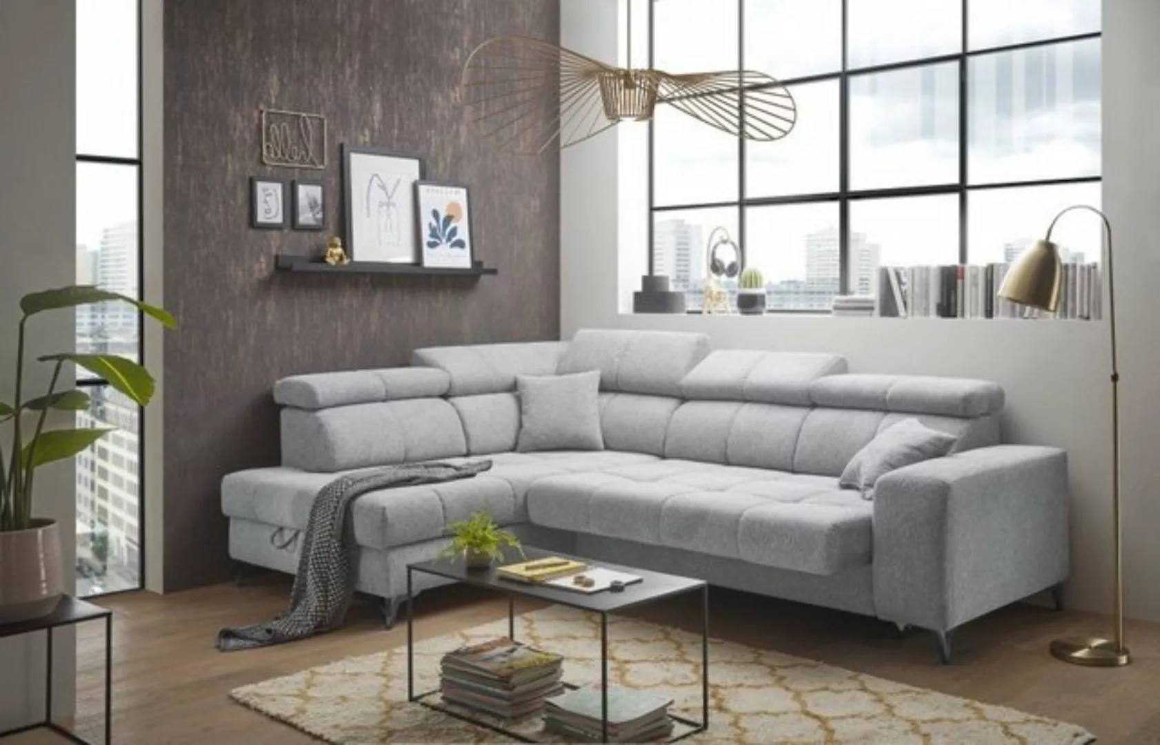 ED EXCITING DESIGN Ecksofa "Sydney L-Form", (2 St.), frei im Raum stellbar, günstig online kaufen