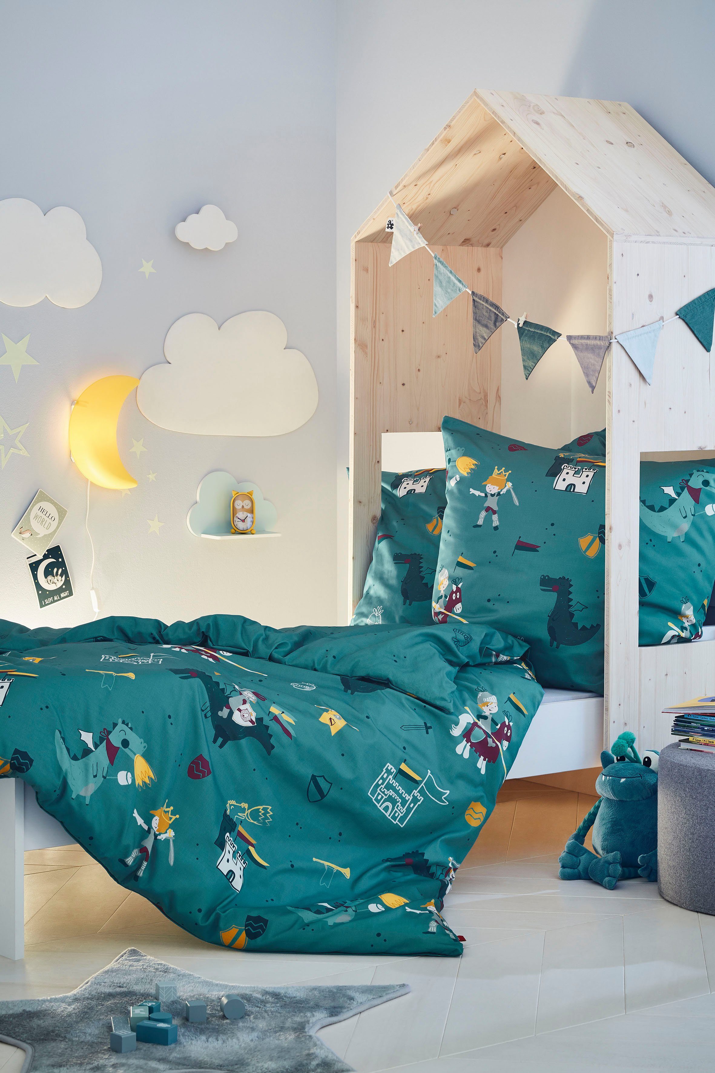 s.Oliver Junior Kinderbettwäsche Ritter und Drache, günstig online kaufen