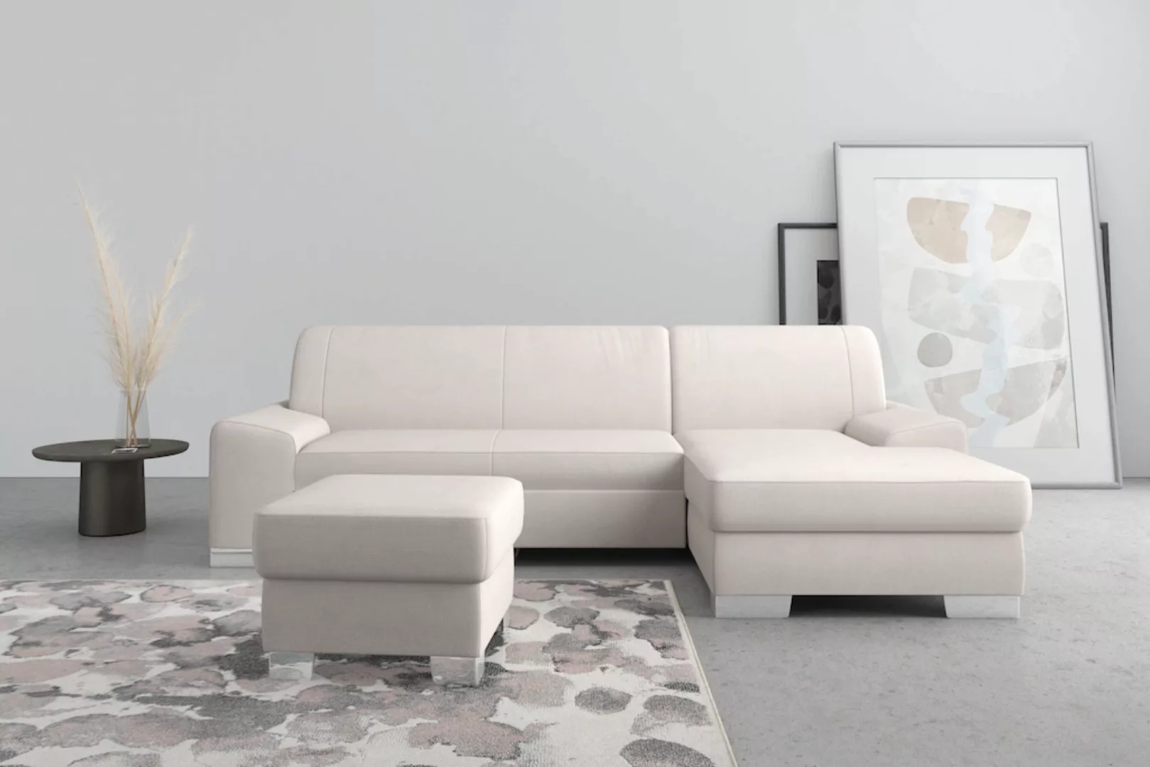 DOMO collection Ecksofa "Anzio L-Form", wahlweise mit Bettfunktion und Fede günstig online kaufen