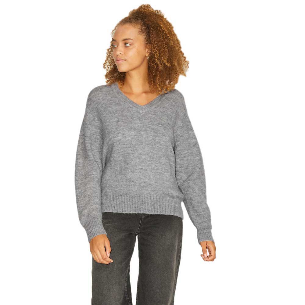Jjxx Nana Upgrade V-ausschnitt Sweater XS Grey Melange günstig online kaufen