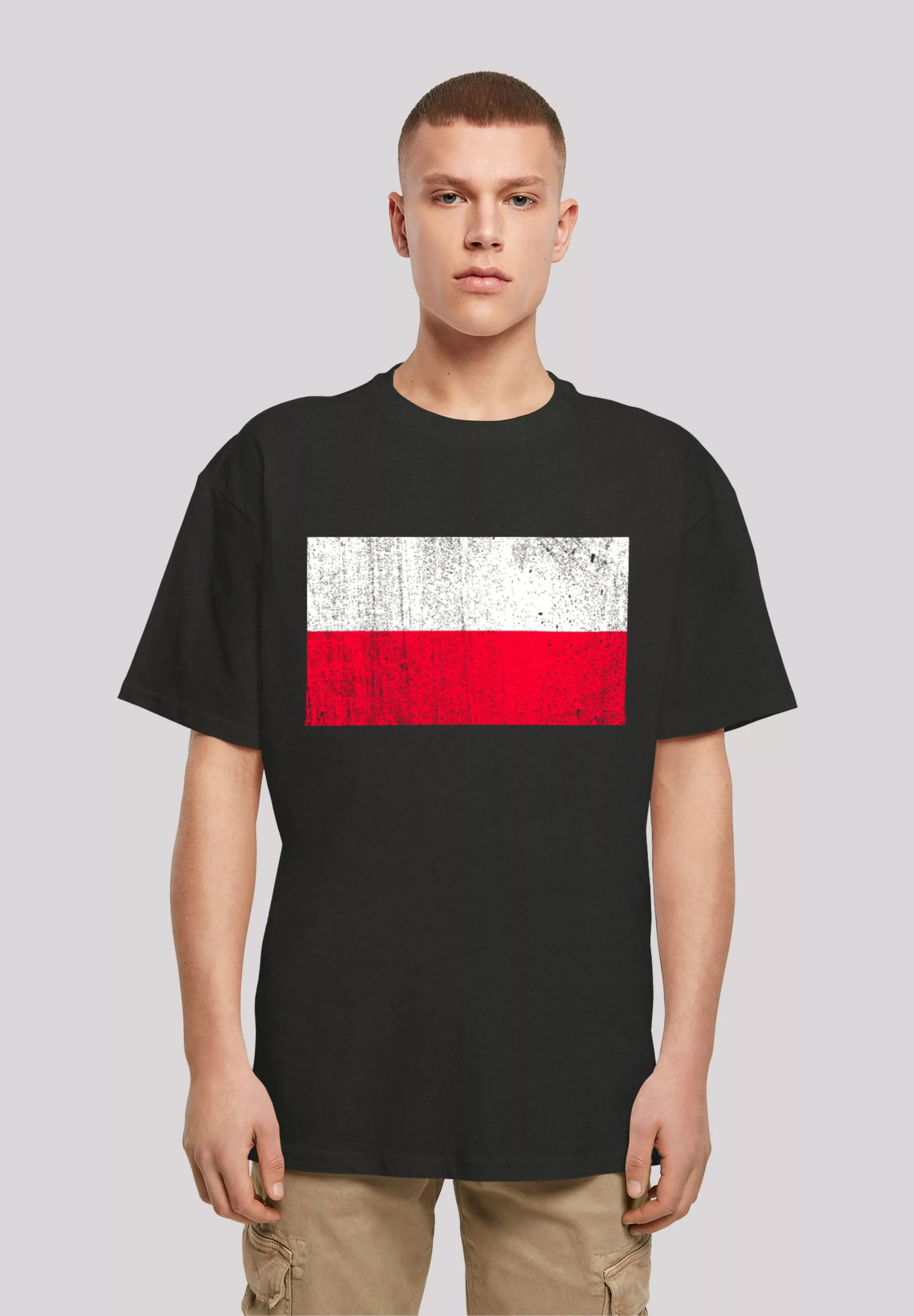 F4NT4STIC T-Shirt "Poland Polen Flagge distressed", Print günstig online kaufen